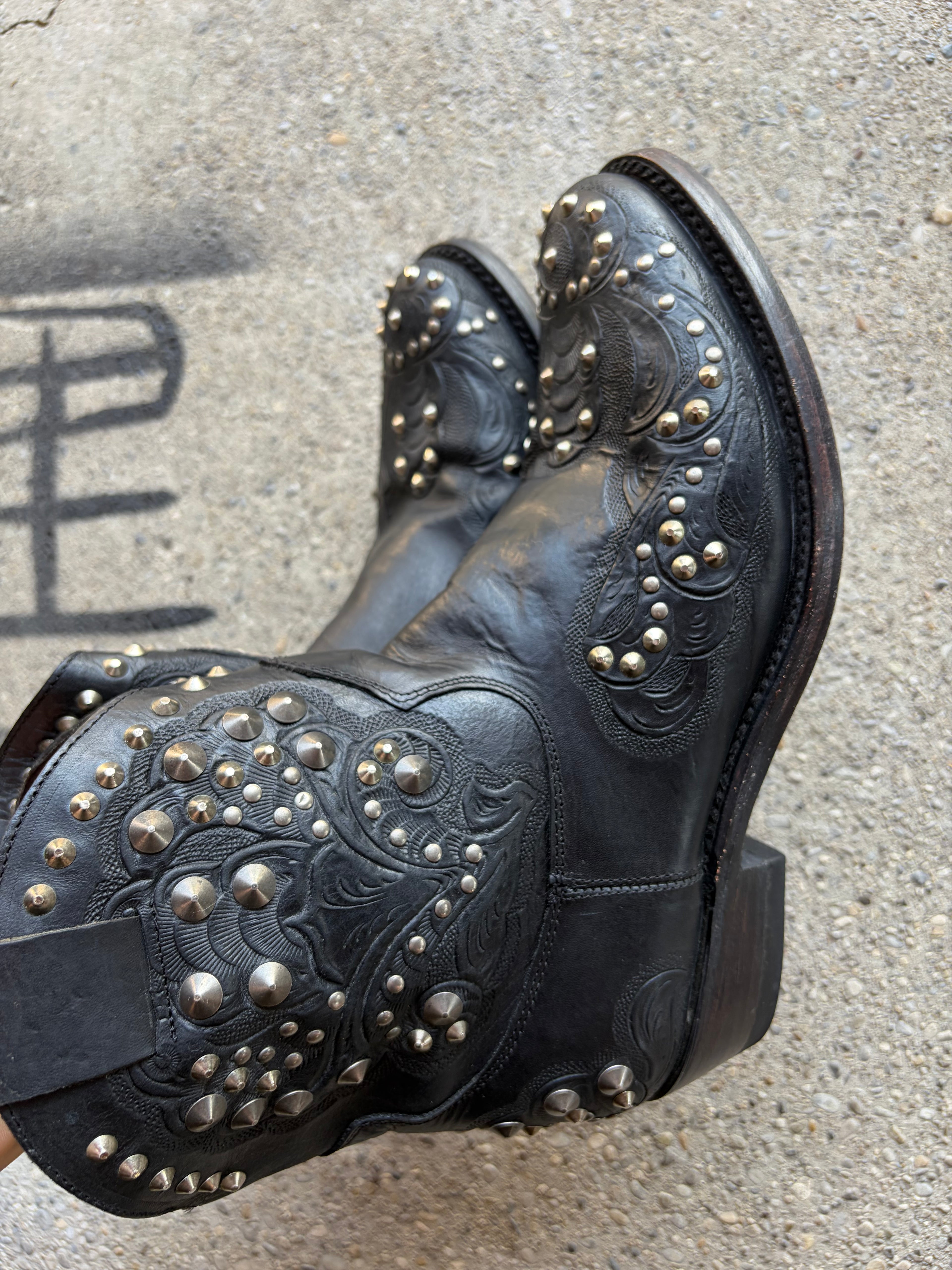 Vintage Studded Boot Size 39