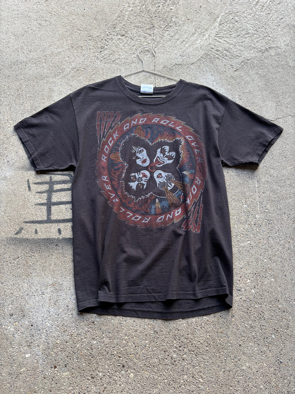 Vintage faded Kiss Rock and Roll T Shirt Size M/L