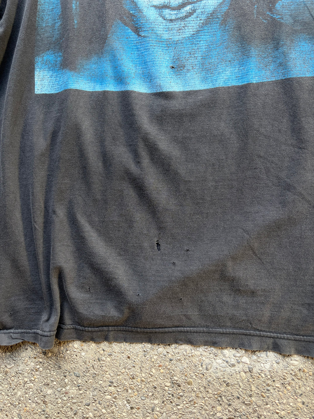Vintage sun Faded Trashed Marilyn Manson God is in the TV Shirt