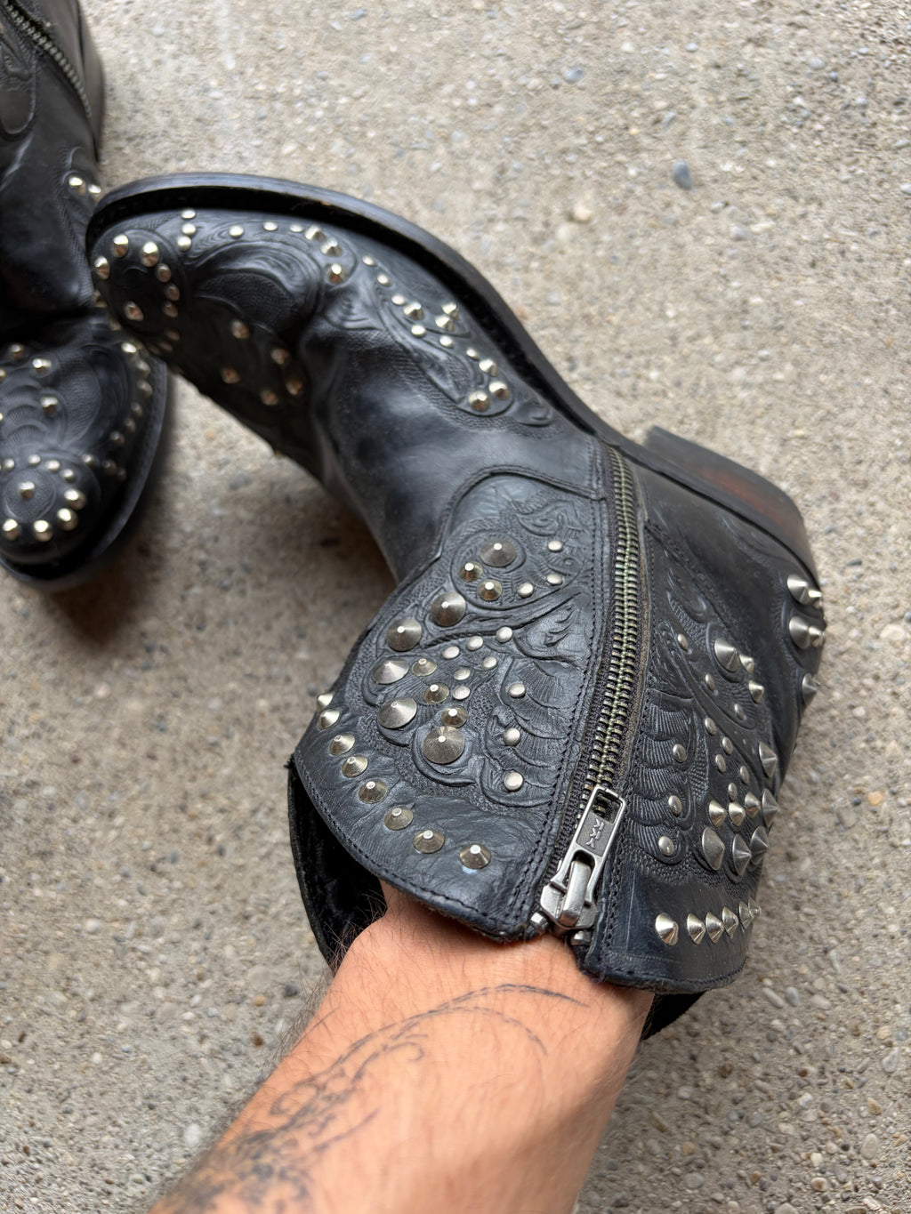 Vintage Studded Boot Size 39