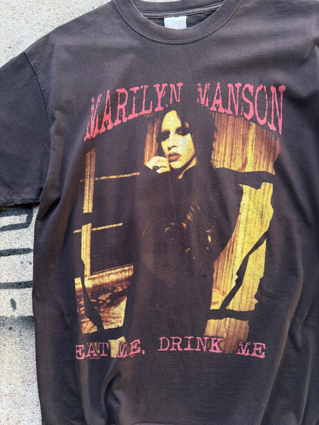 Vintage Faded Trashed Marilyn Manson Band Shirt Size M