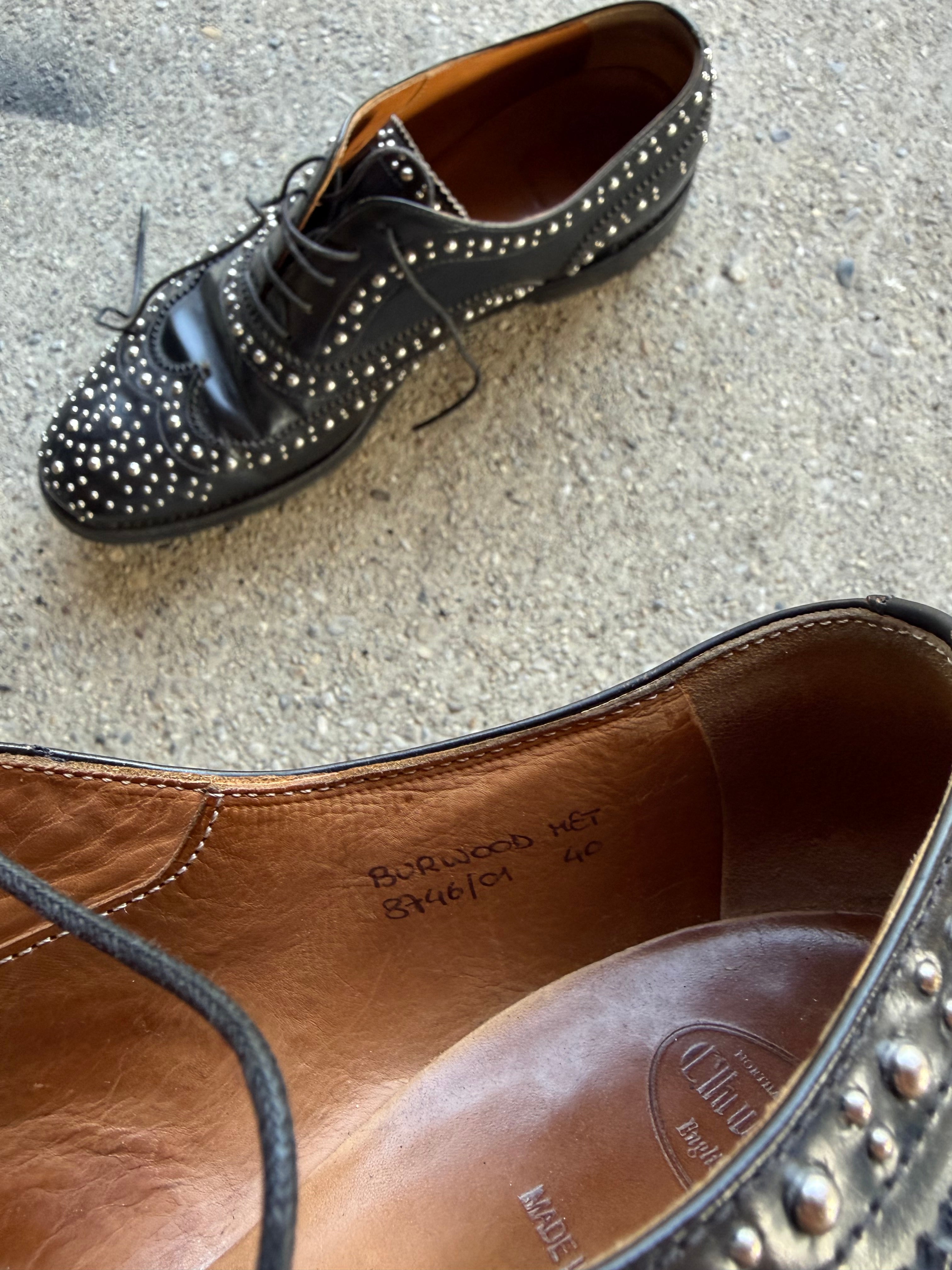 Church’s Burwood Wg Oxford Budapester studded Made in Italy