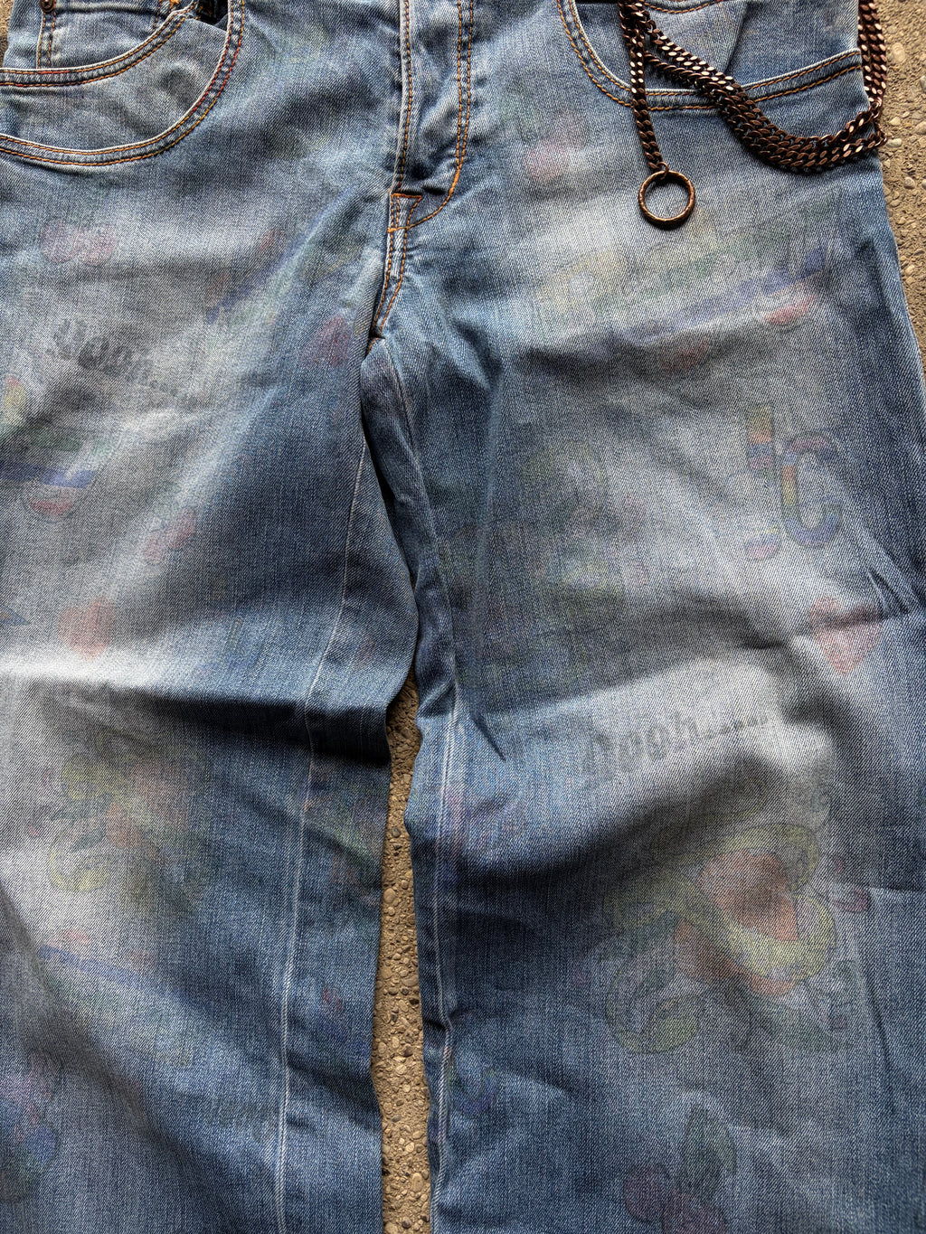 Vintage printed just cavalli denim