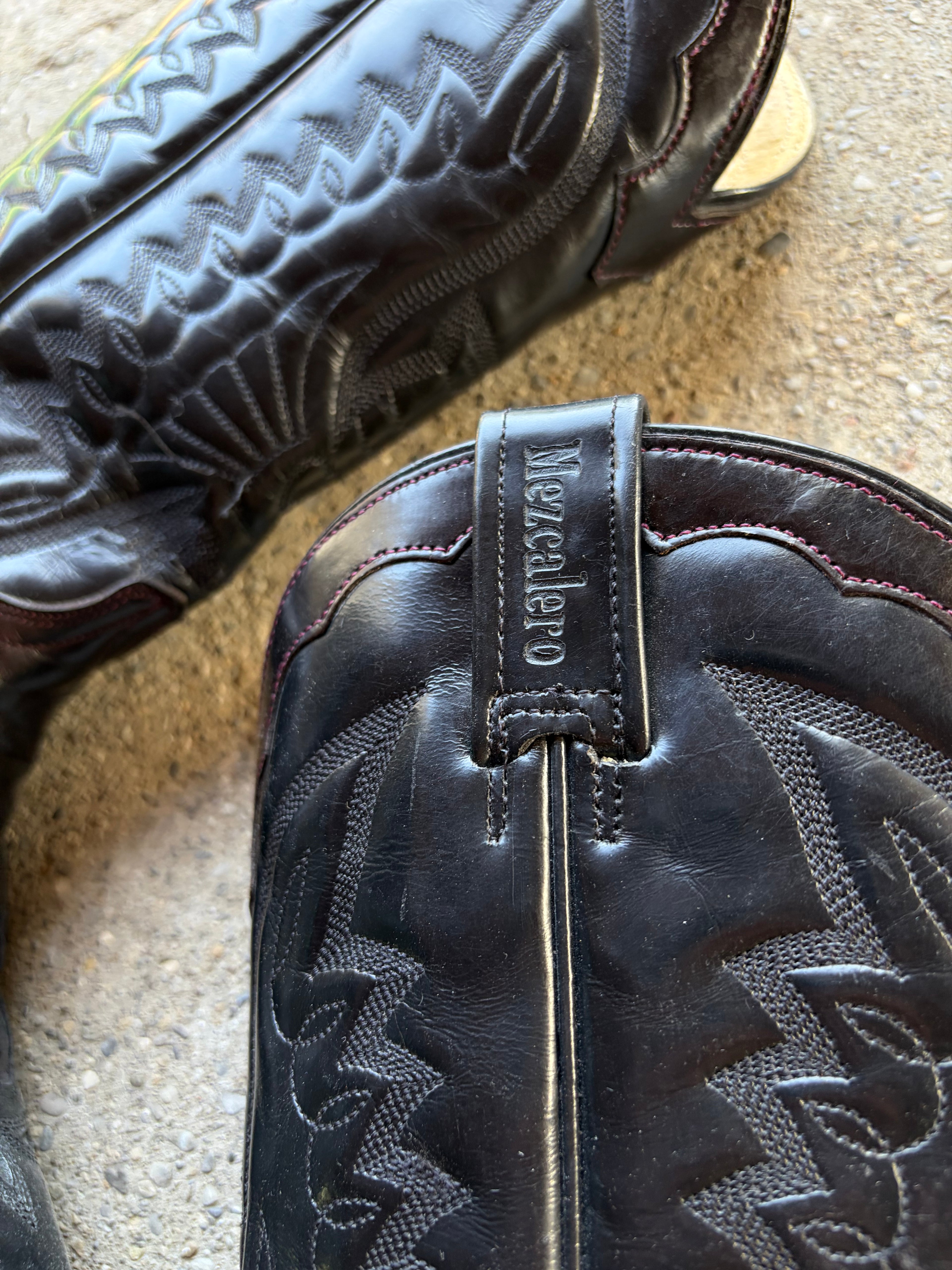 Vintage Leather Cowboy Boots Size 38