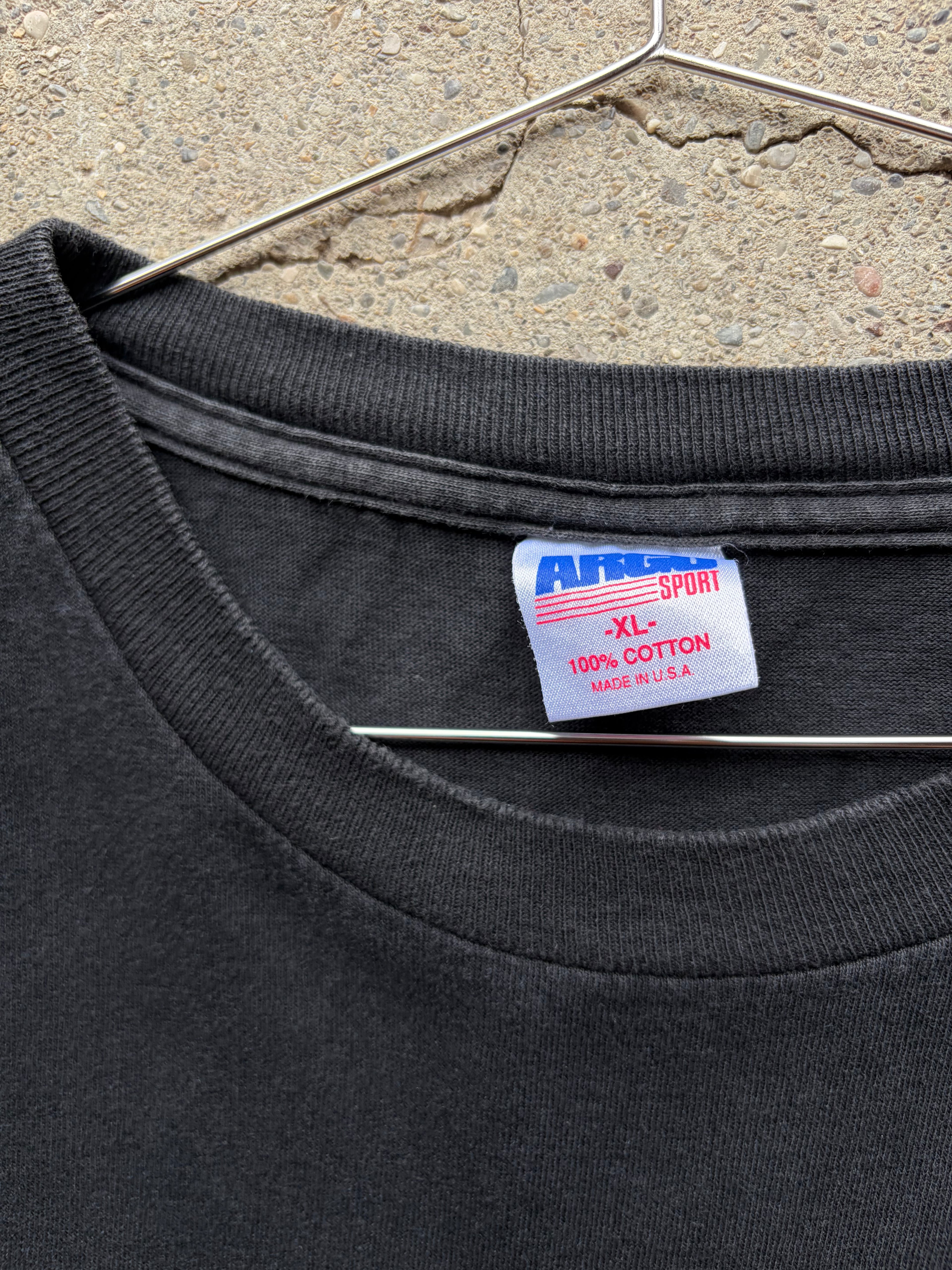 Vintage faded Single Stitch who cares Shirt Size L/XL