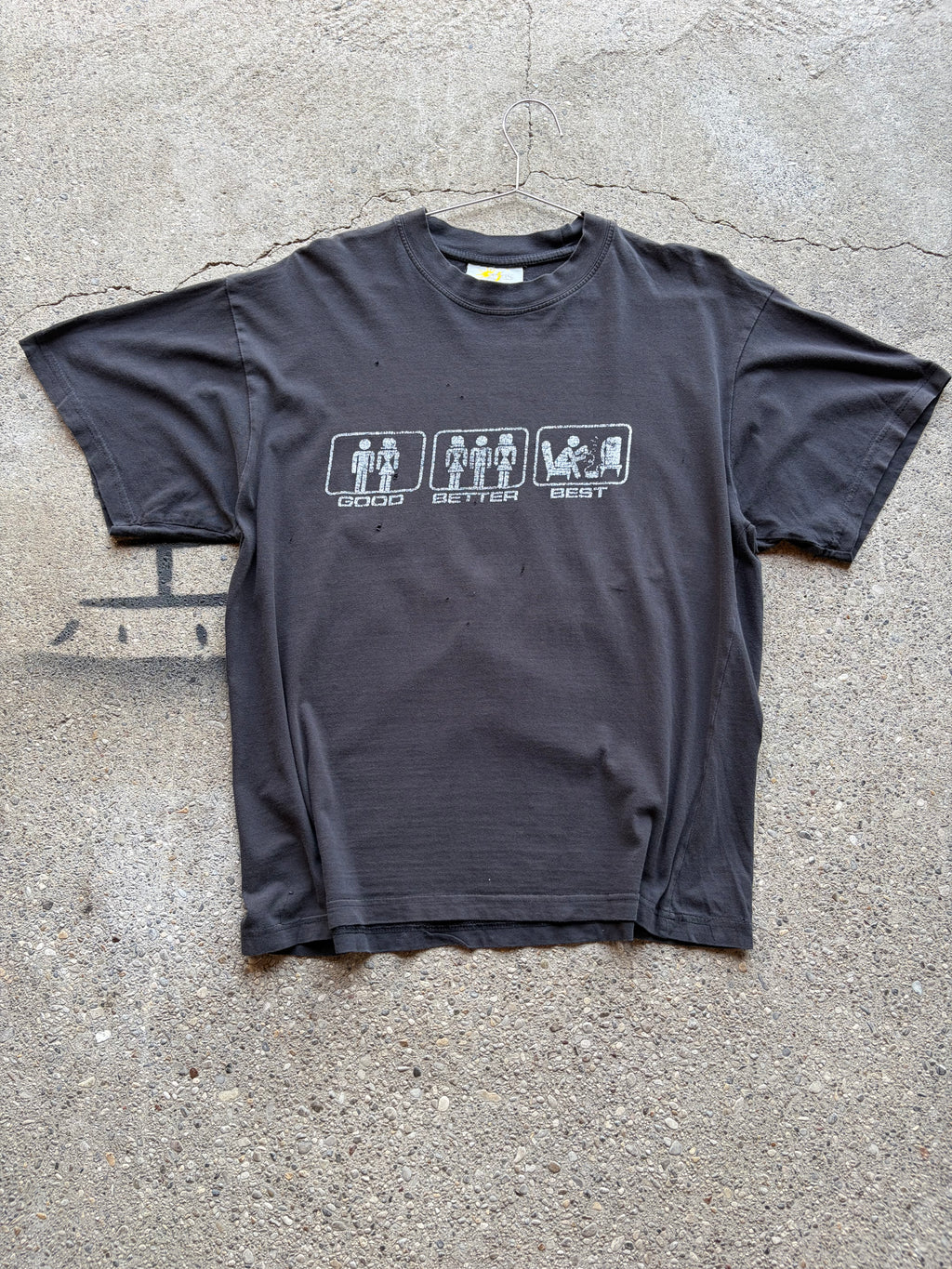 Vintage Faded Trashed Funny Shirt Size M/L