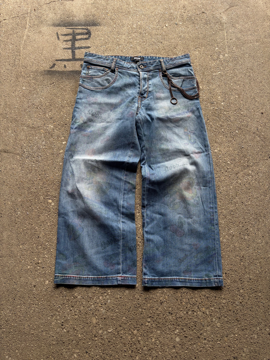 Vintage printed just cavalli denim