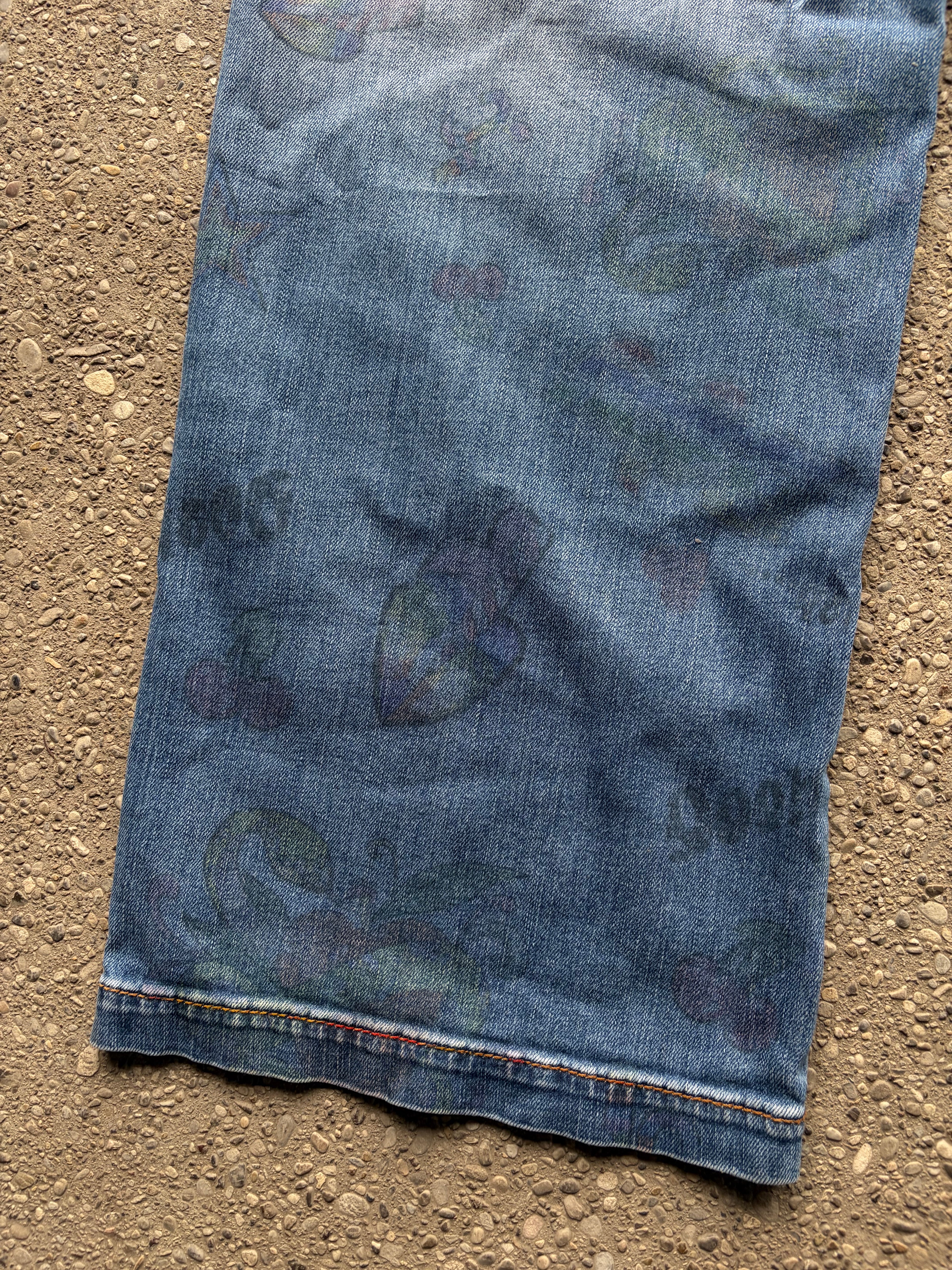 Vintage printed just cavalli denim
