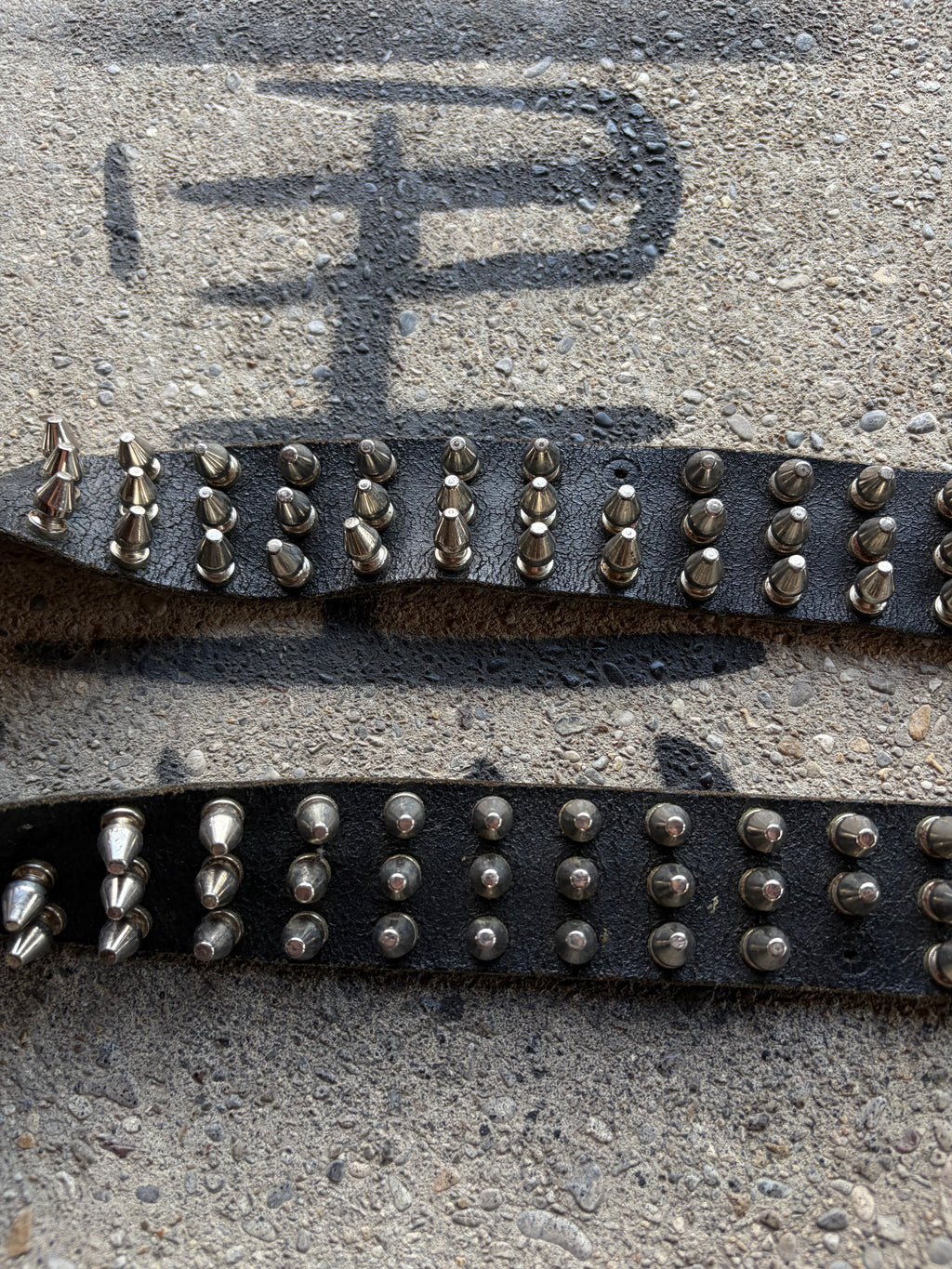 Vintage Studded Leather Belt