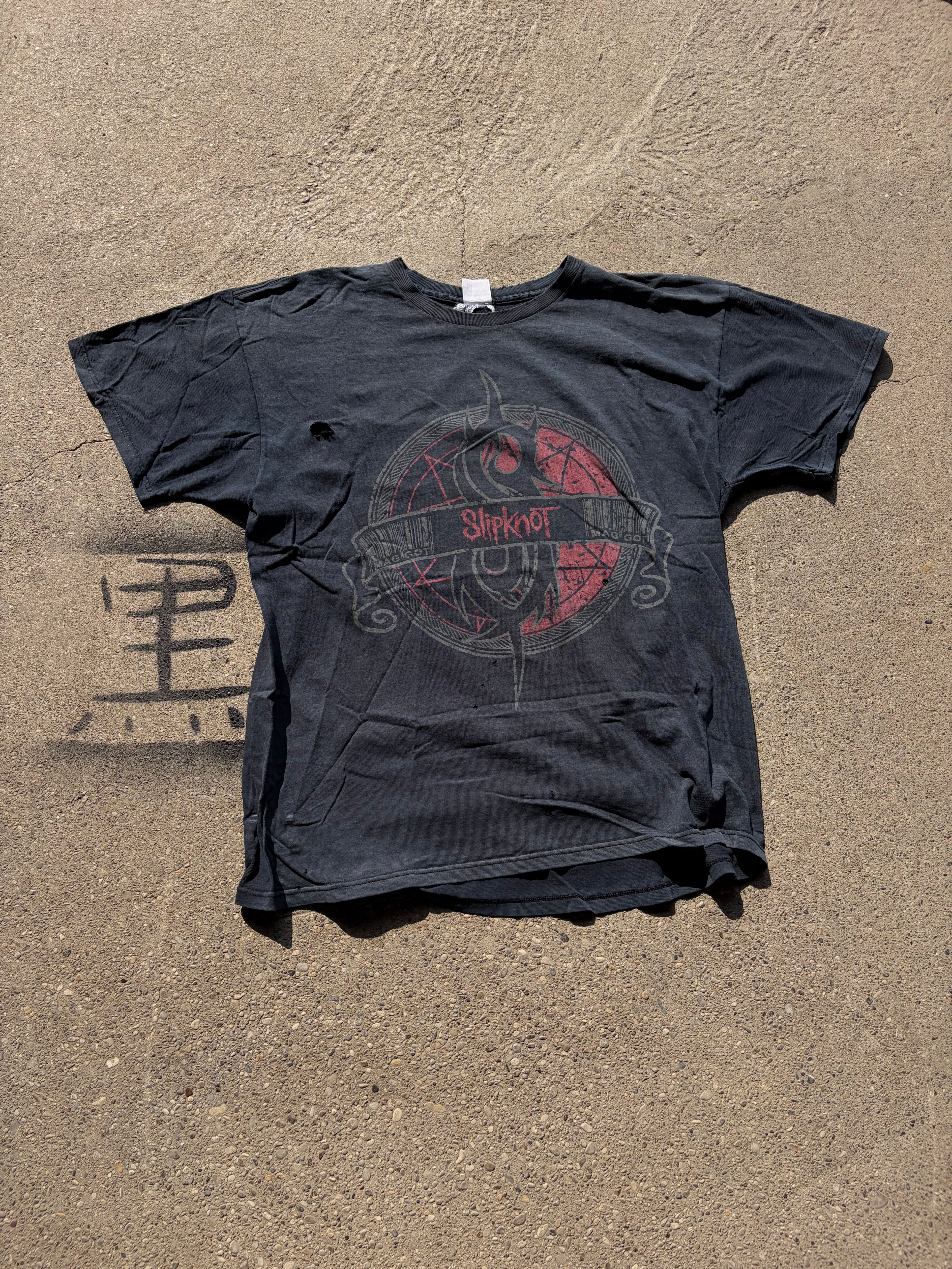 00s Slipknot trashed faded shirt