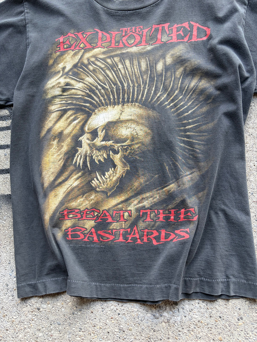 Vintage Faded Single Stitch Punks Not Dead the exploited Shirt
