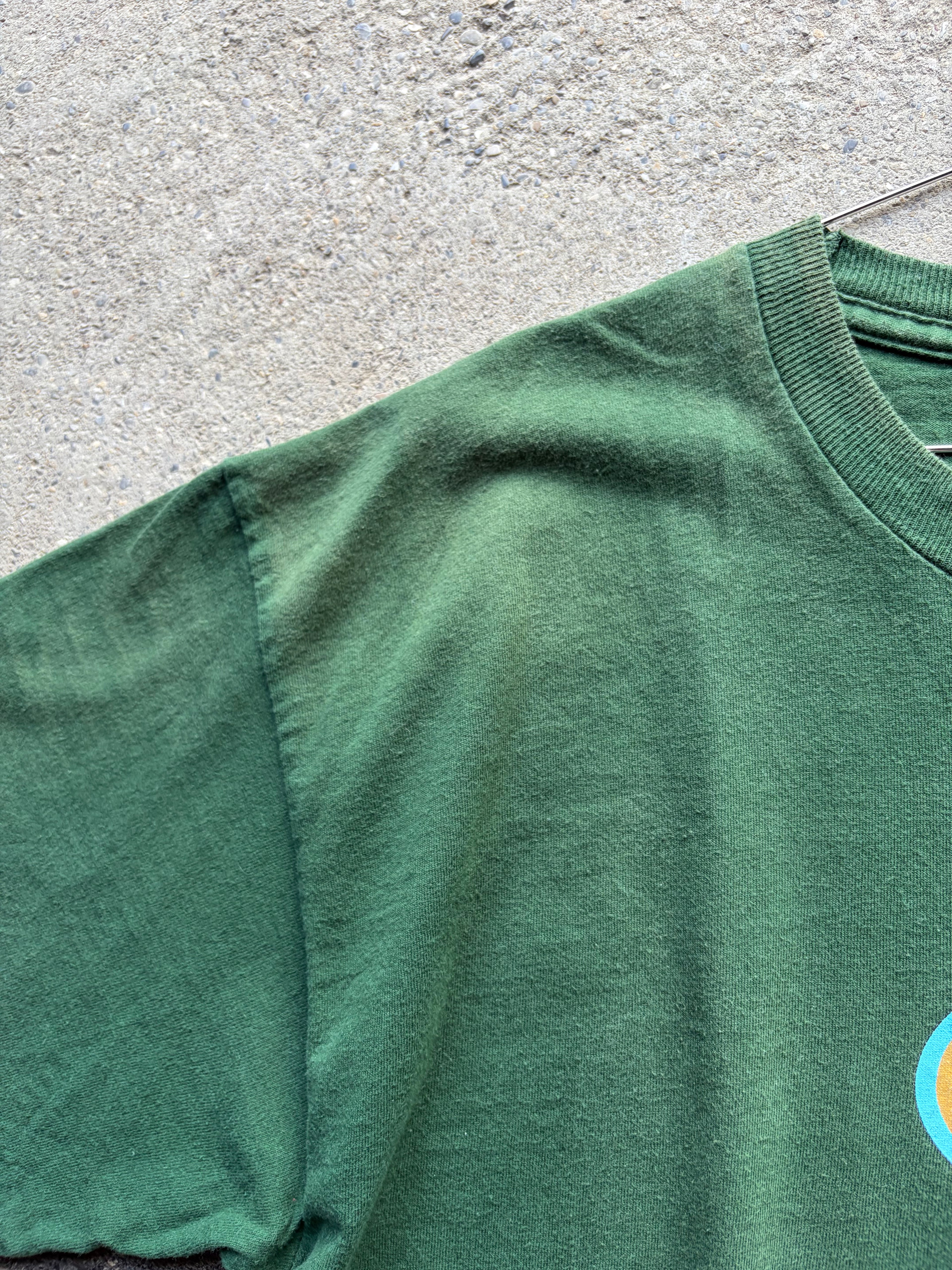 Vintage Faded Green T Shirt Size L/XL