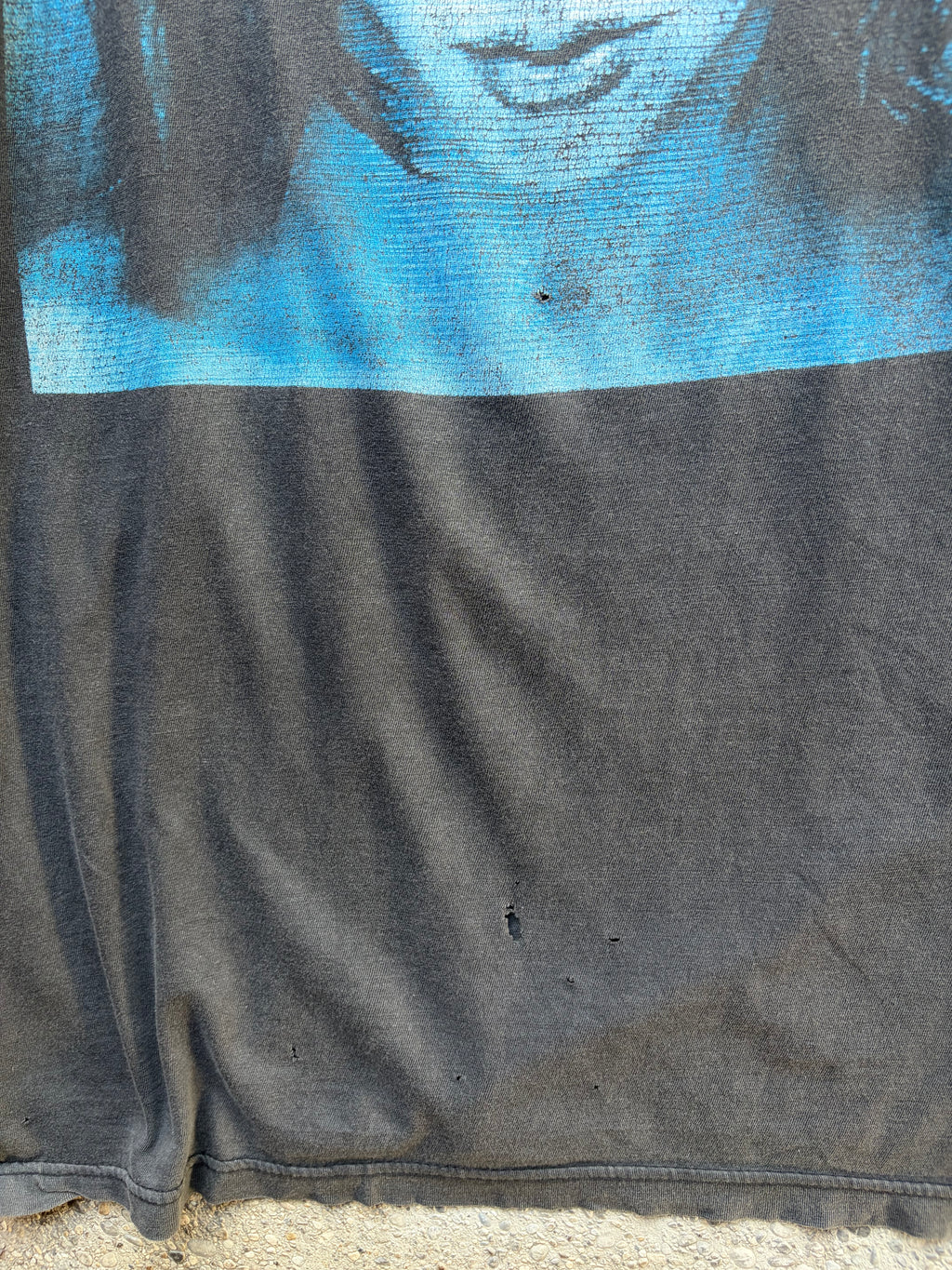 Vintage sun Faded Trashed Marilyn Manson God is in the TV Shirt