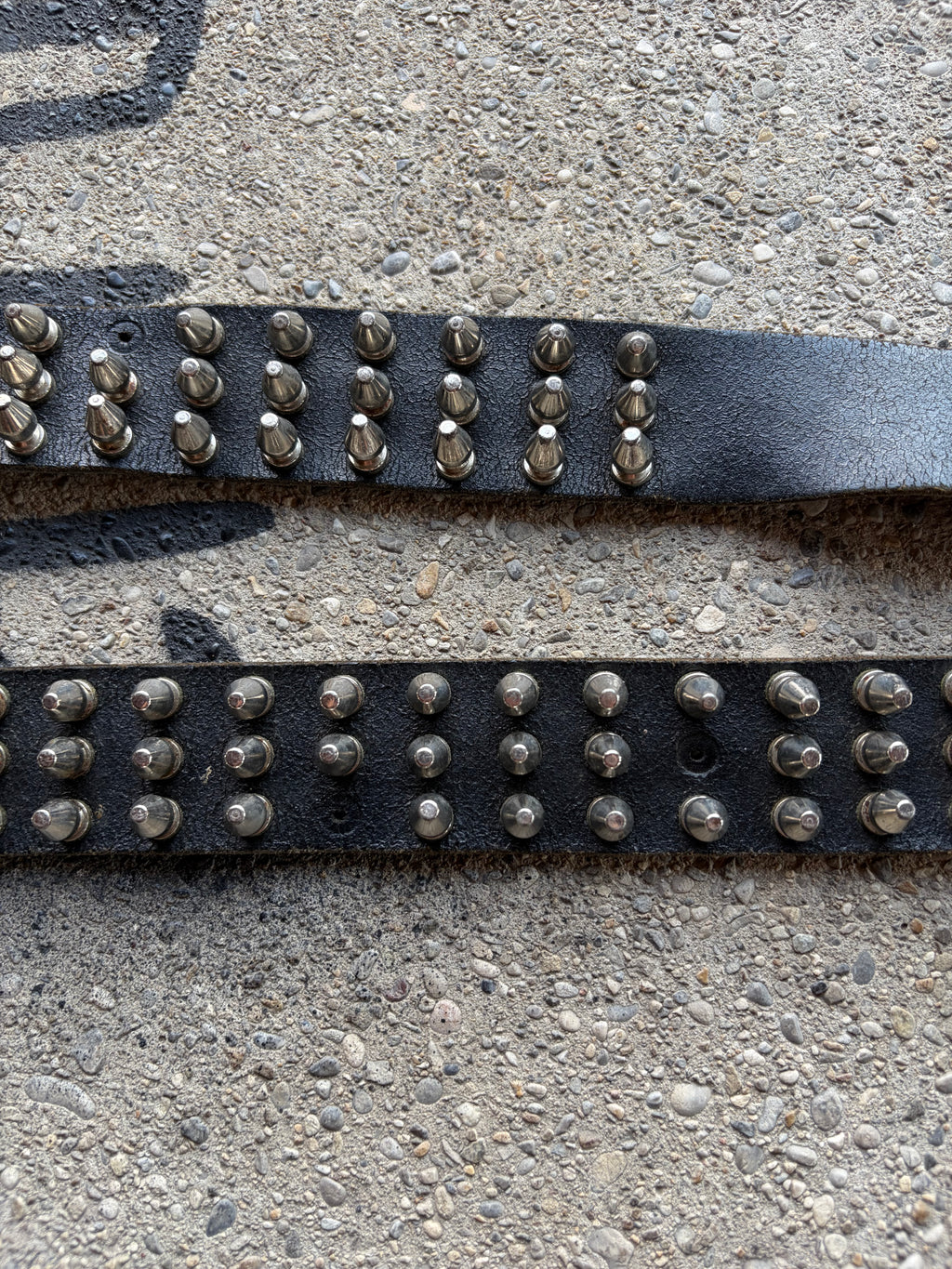 Vintage Studded Leather Belt