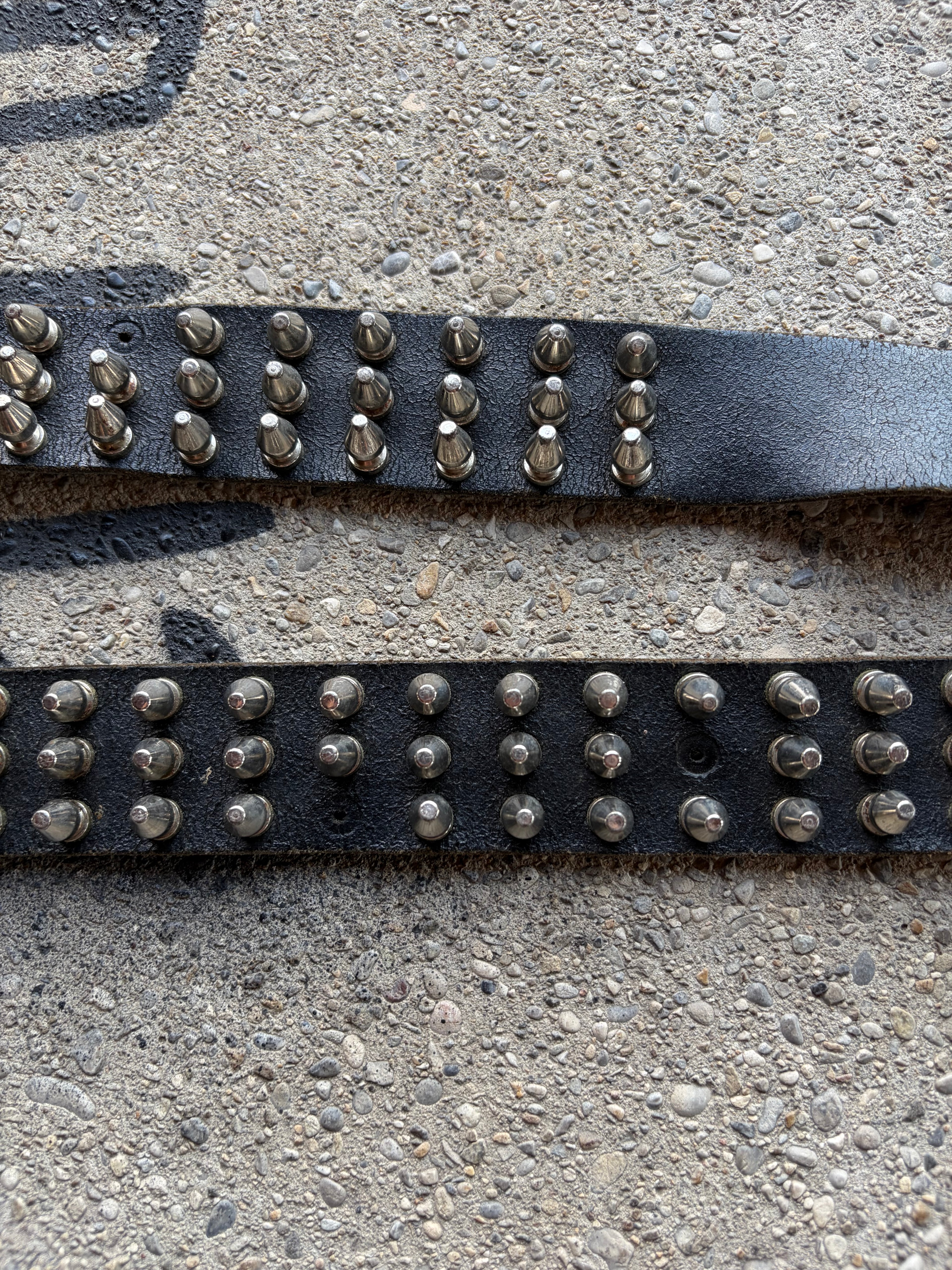 Vintage Studded Leather Belt
