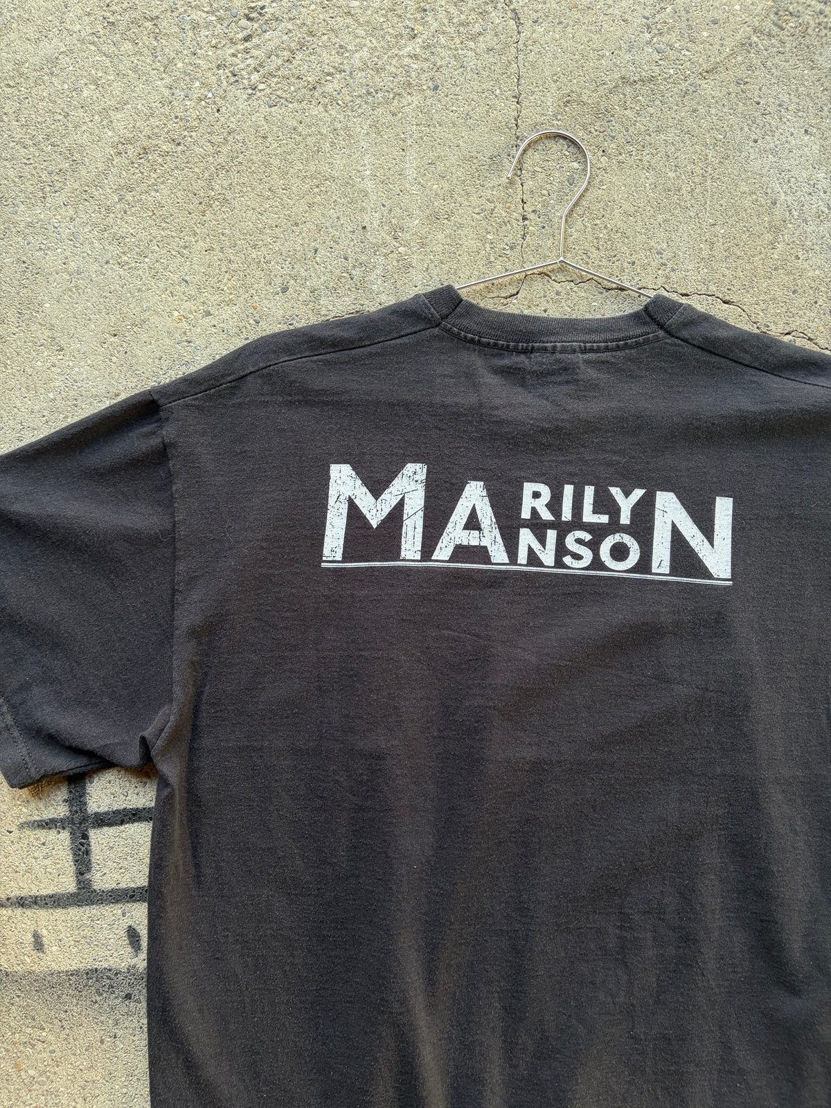 Vintage sun Faded Marilyn Manson Band Shirt Size L/XL