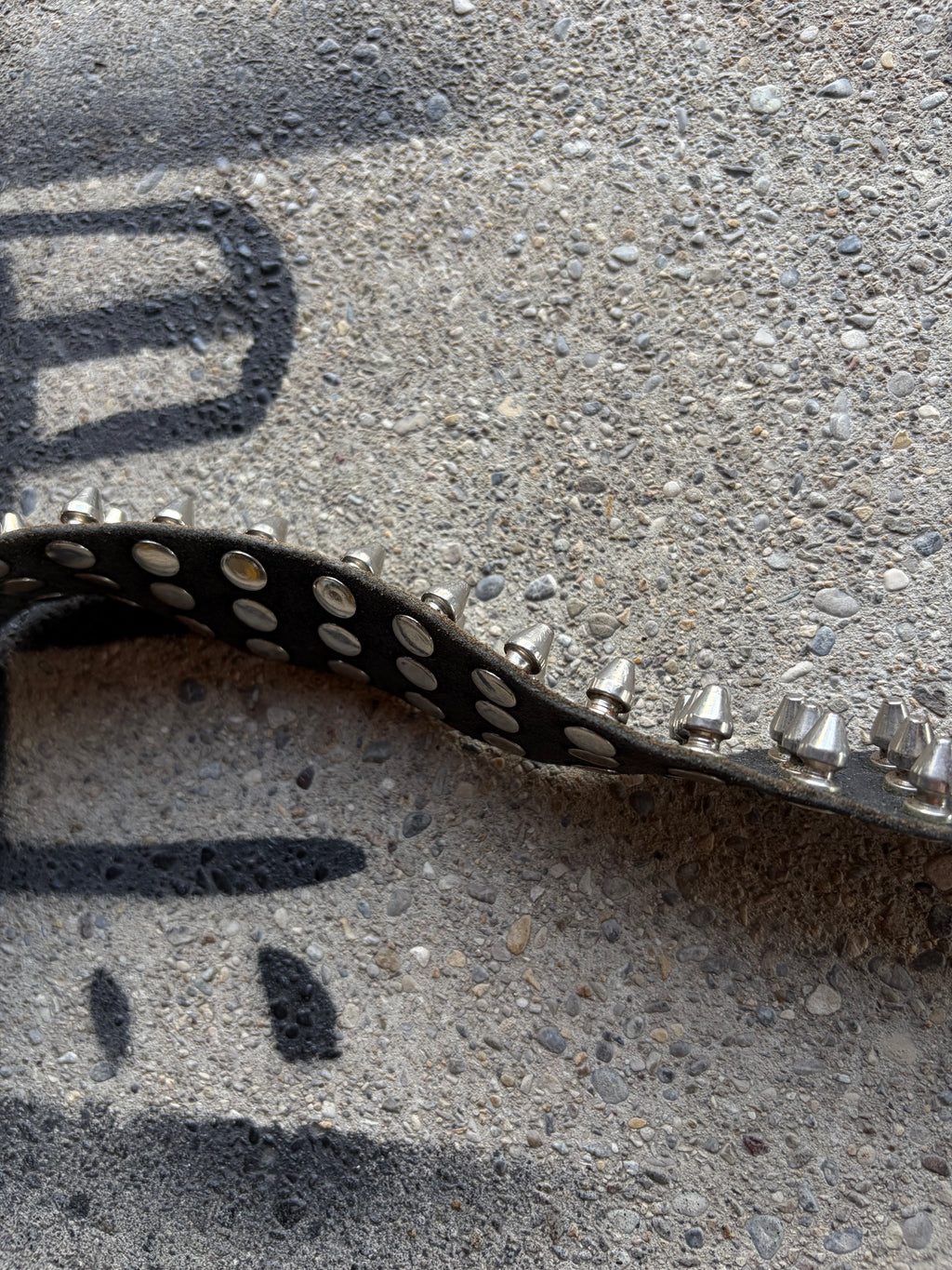 Vintage Studded Leather Belt