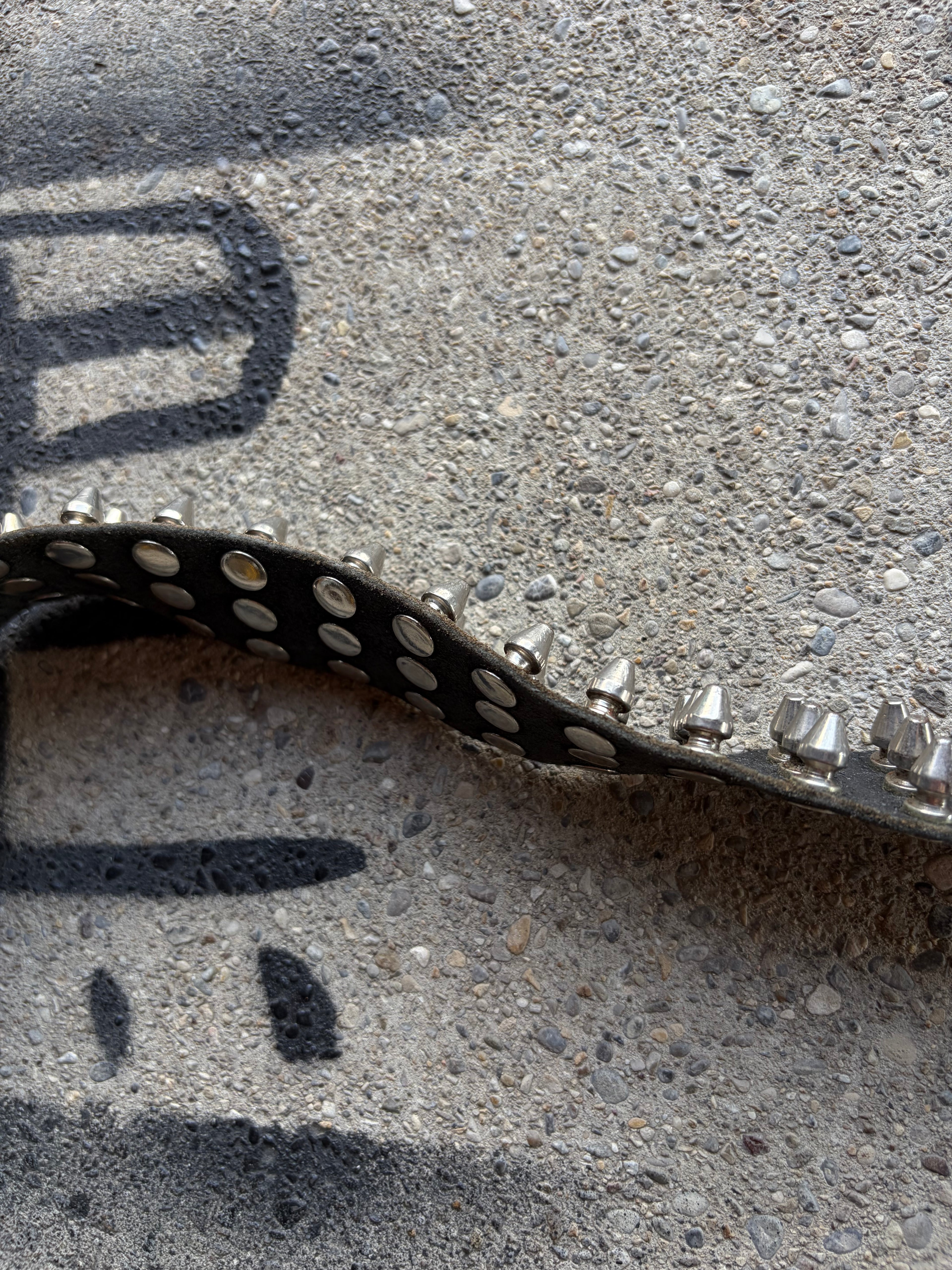 Vintage Studded Leather Belt