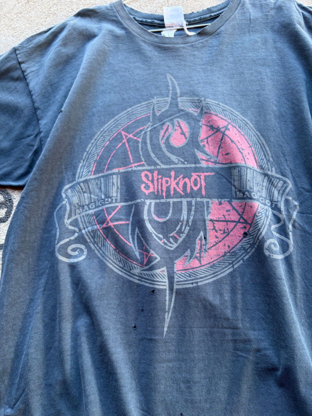 Vintage Faded trashed Slipknot T Shirt Size L/XL