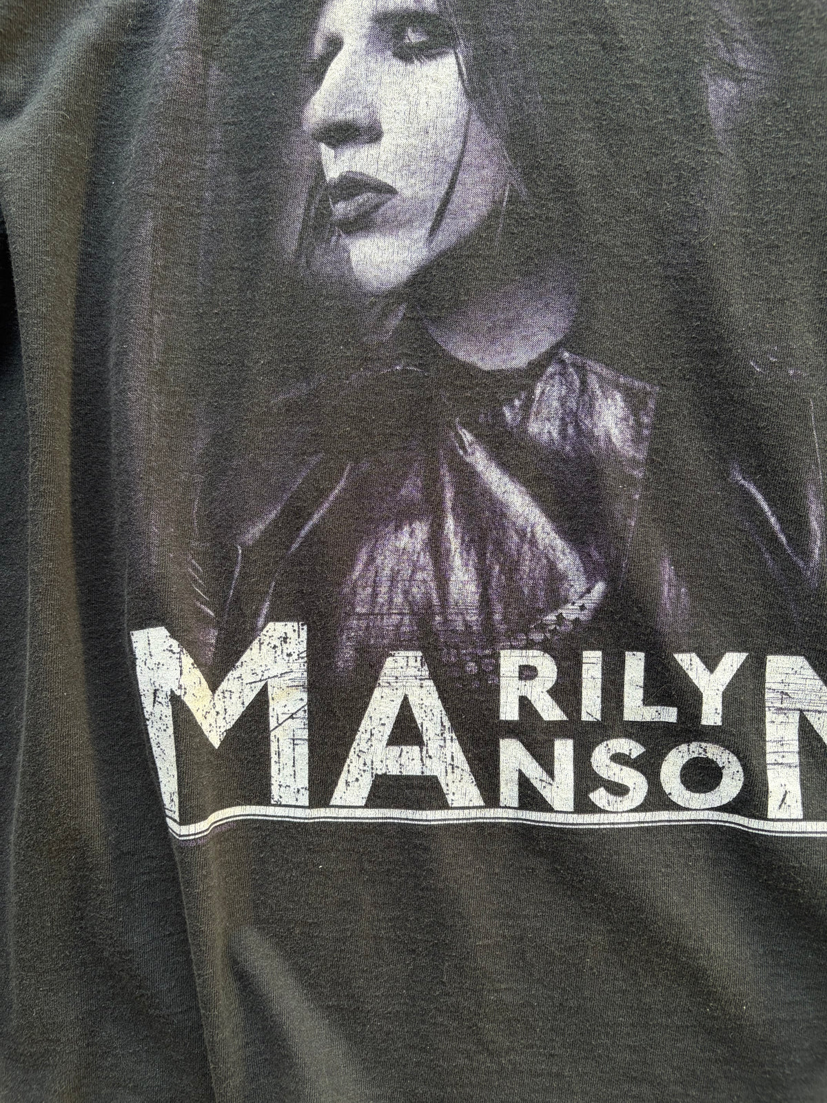 Vintage sun Faded Marilyn Manson Band Shirt Size L/XL