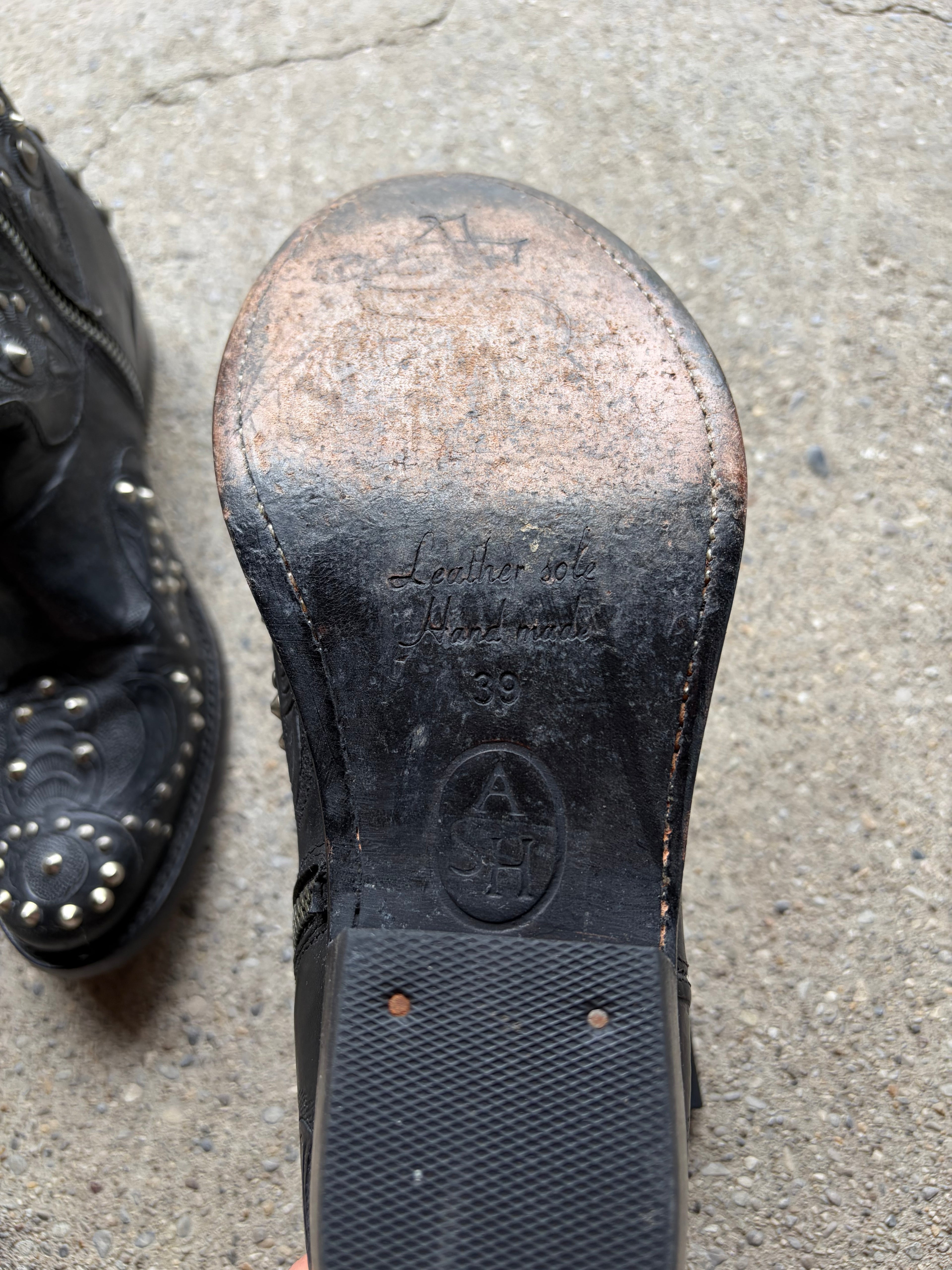 Vintage Studded Boot Size 39