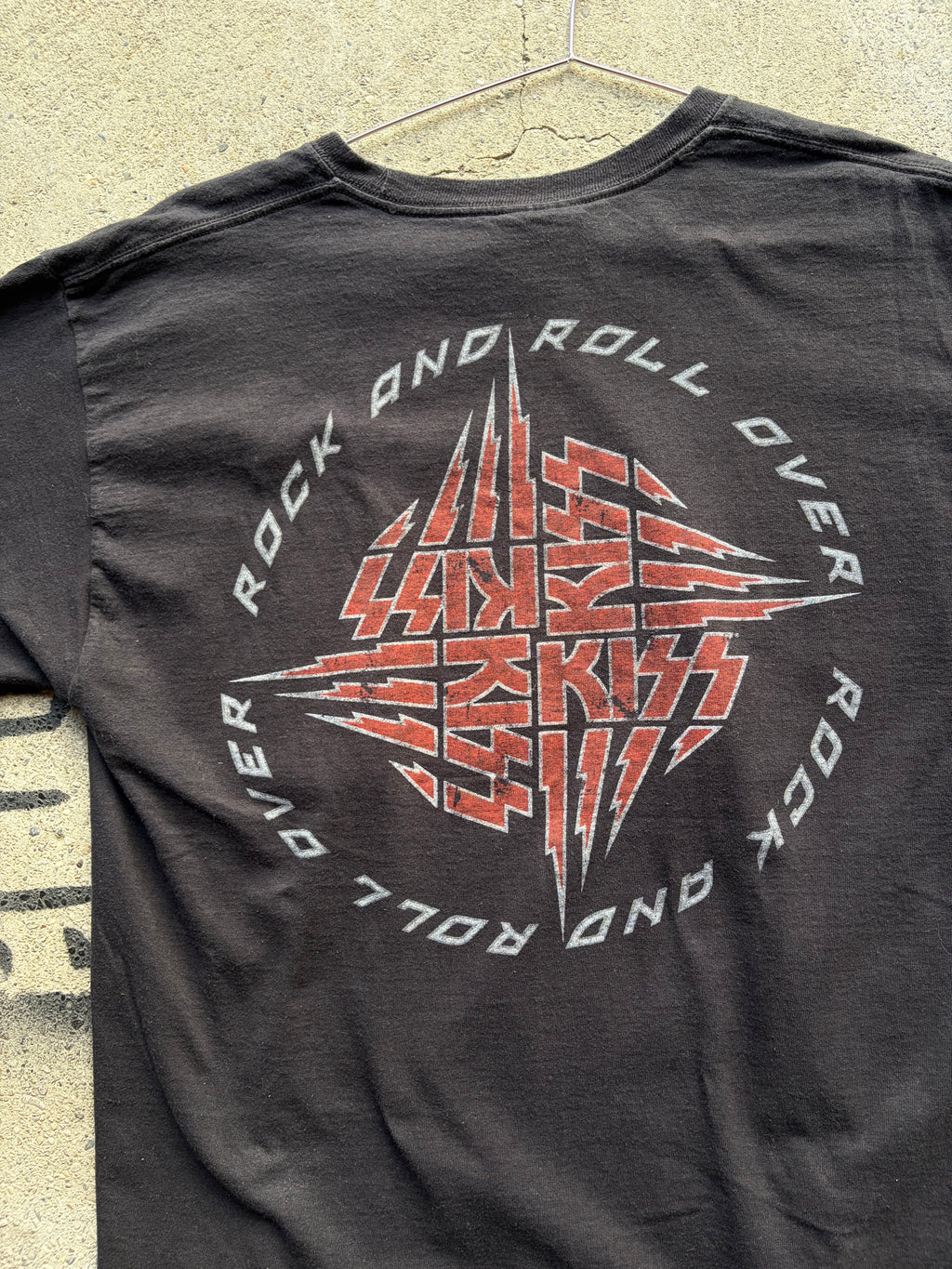 Vintage faded Kiss Rock and Roll T Shirt Size M/L