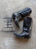 Vintage Leather Cowboy Boots Size 38