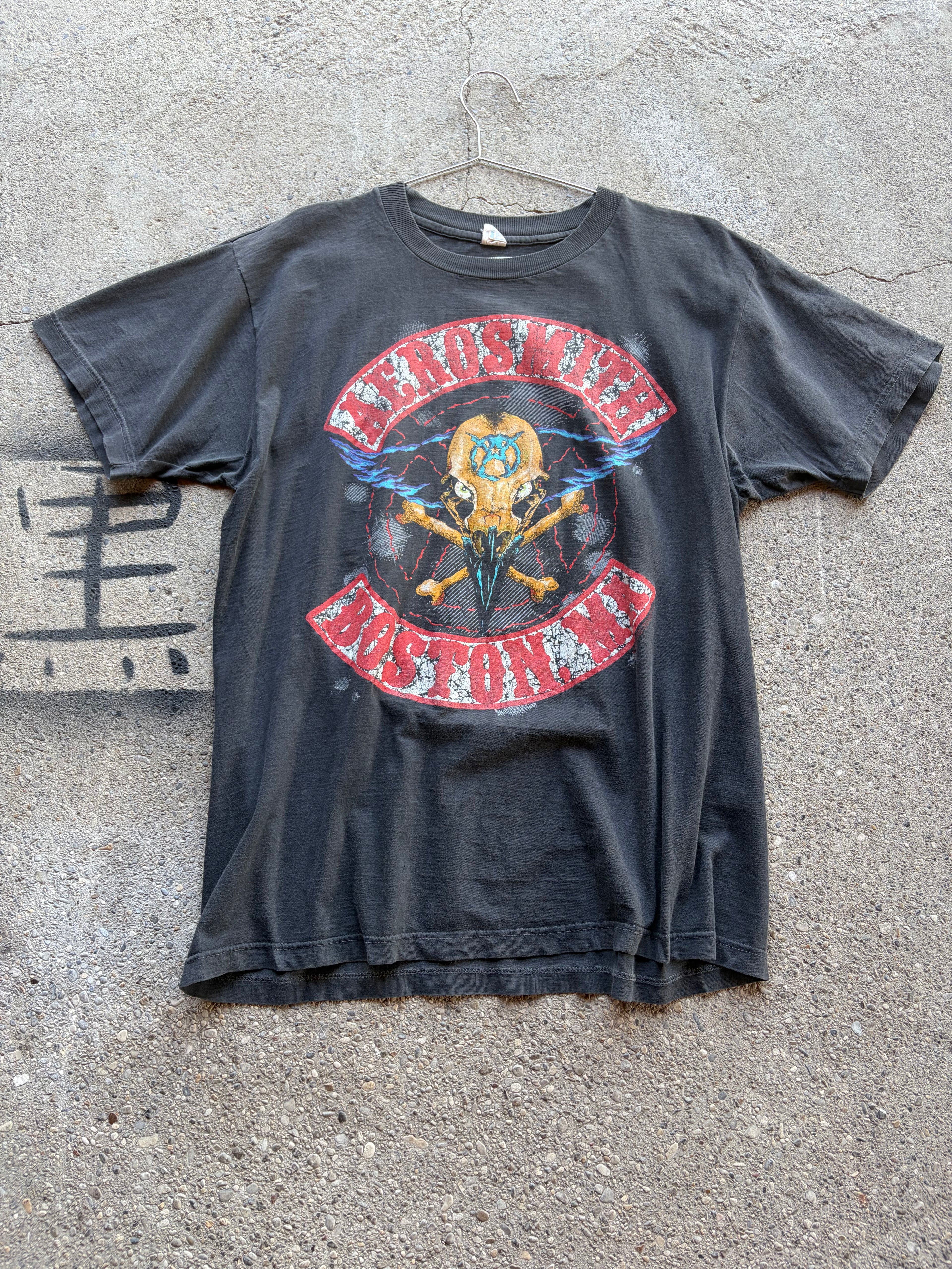 Vintage insane Faded Aerosmith Band Shirt Size S/M
