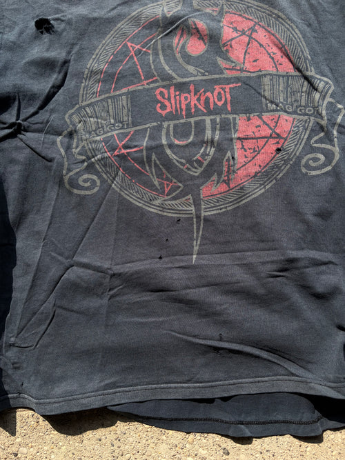 00s Slipknot trashed faded shirt