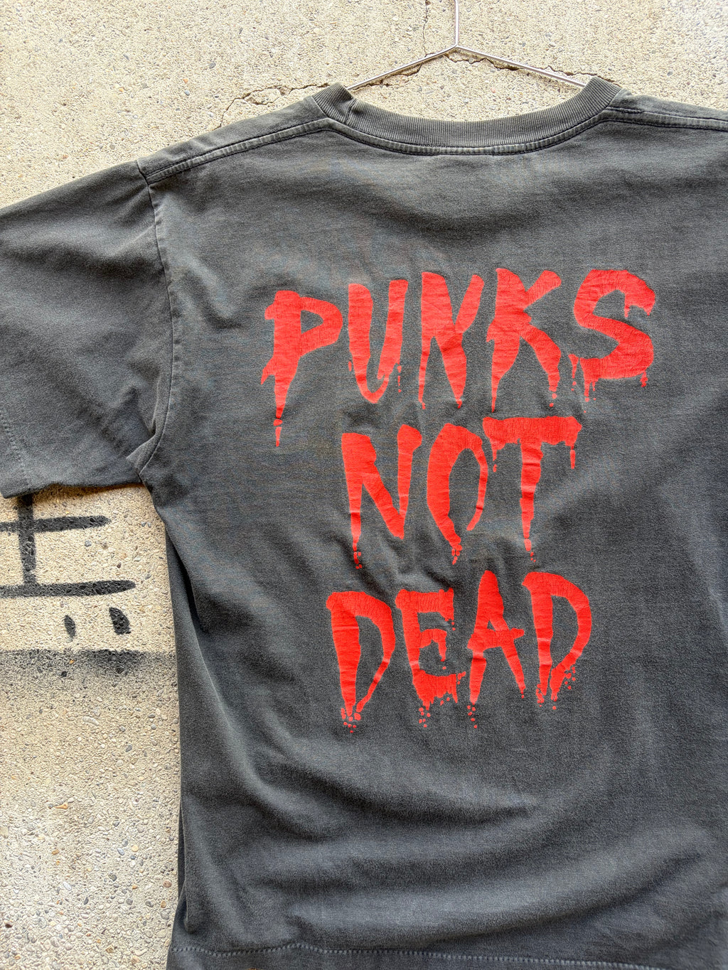 Vintage Faded Single Stitch Punks Not Dead the exploited Shirt