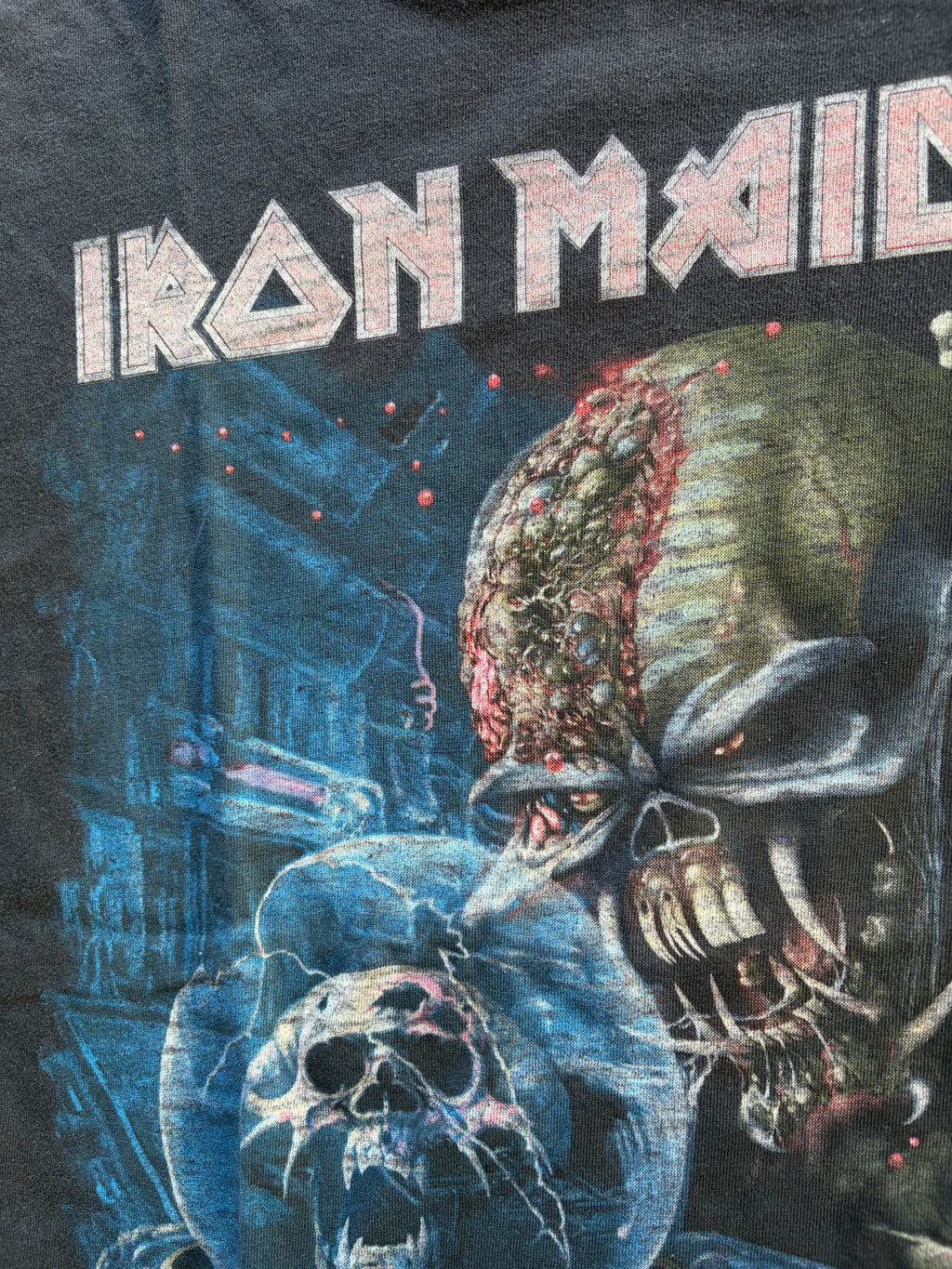 Little trashed and faded Vintage Iron Maiden T Shirt Size L/XL