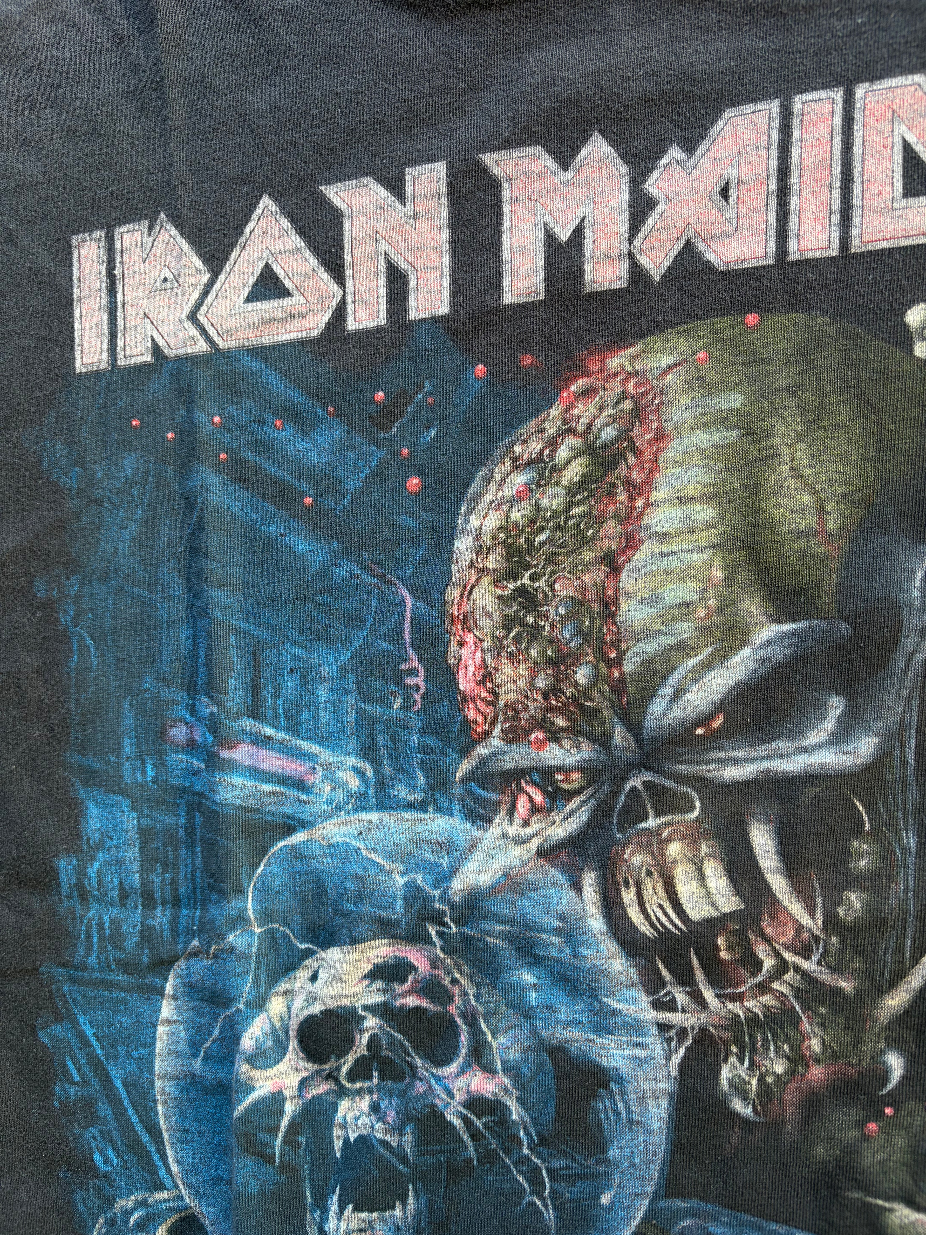 Little trashed and faded Vintage Iron Maiden T Shirt Size L/XL