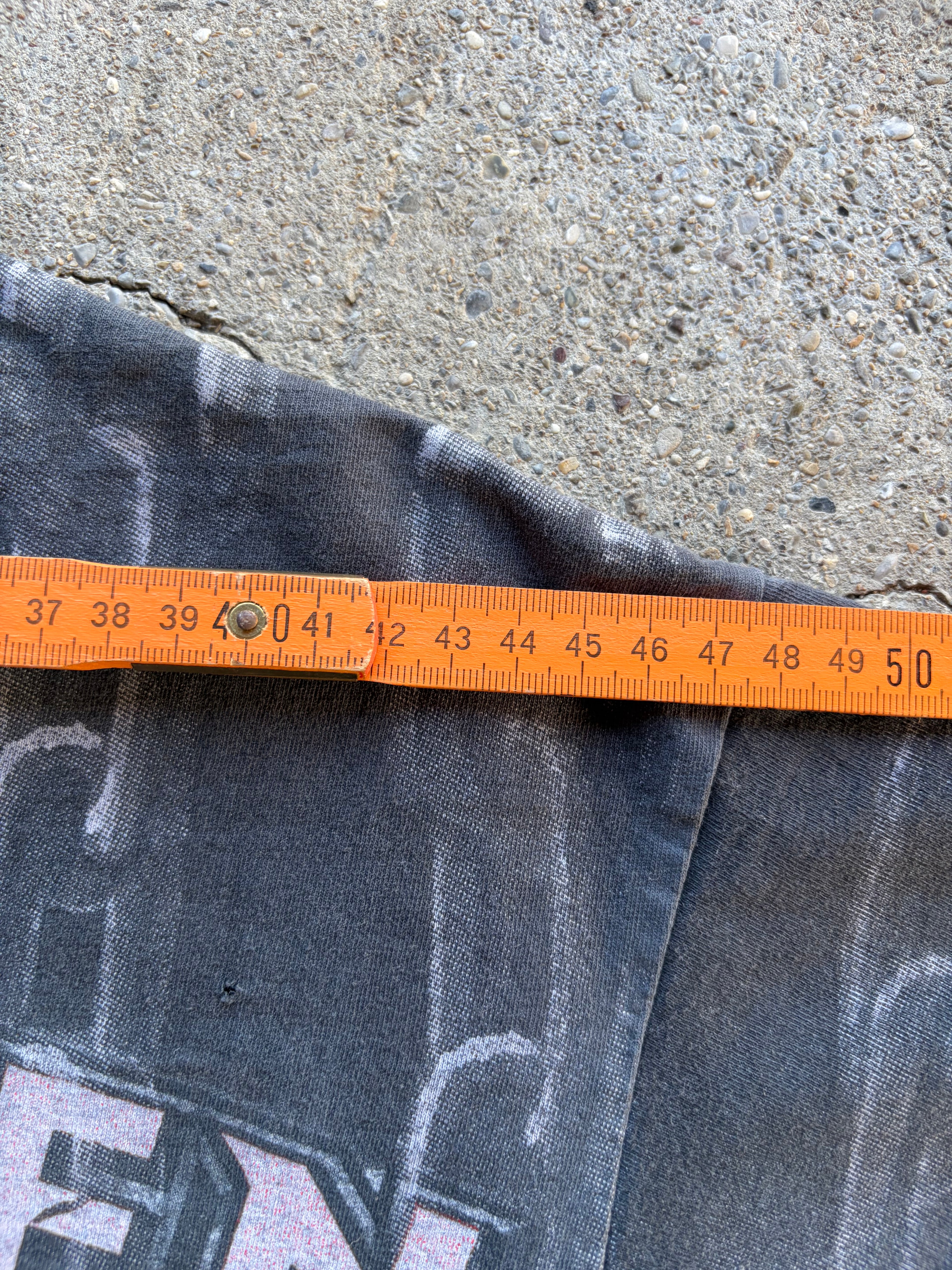 Vintage Faded Full Print Iron Maiden T Shirt Size S/M