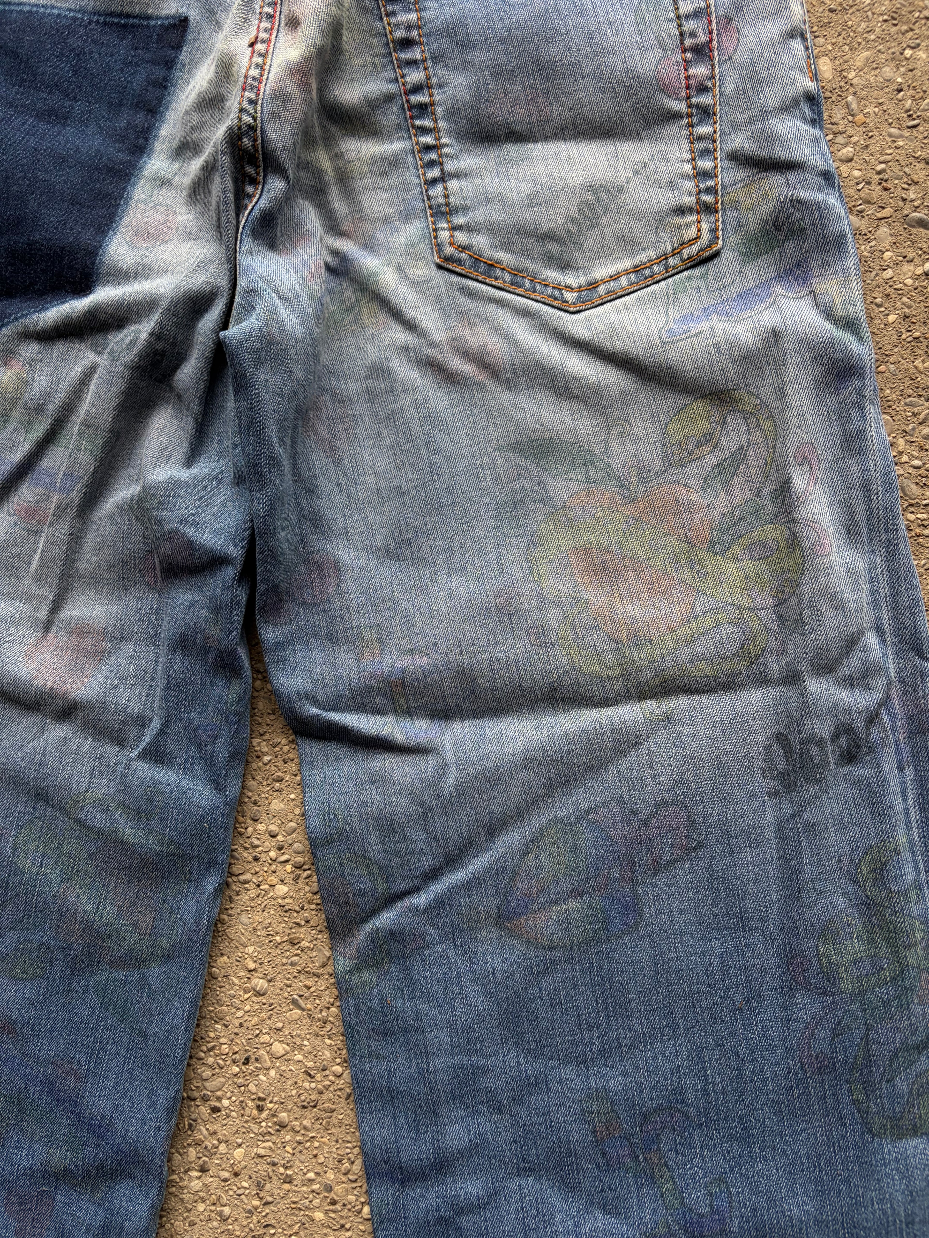 Vintage printed just cavalli denim