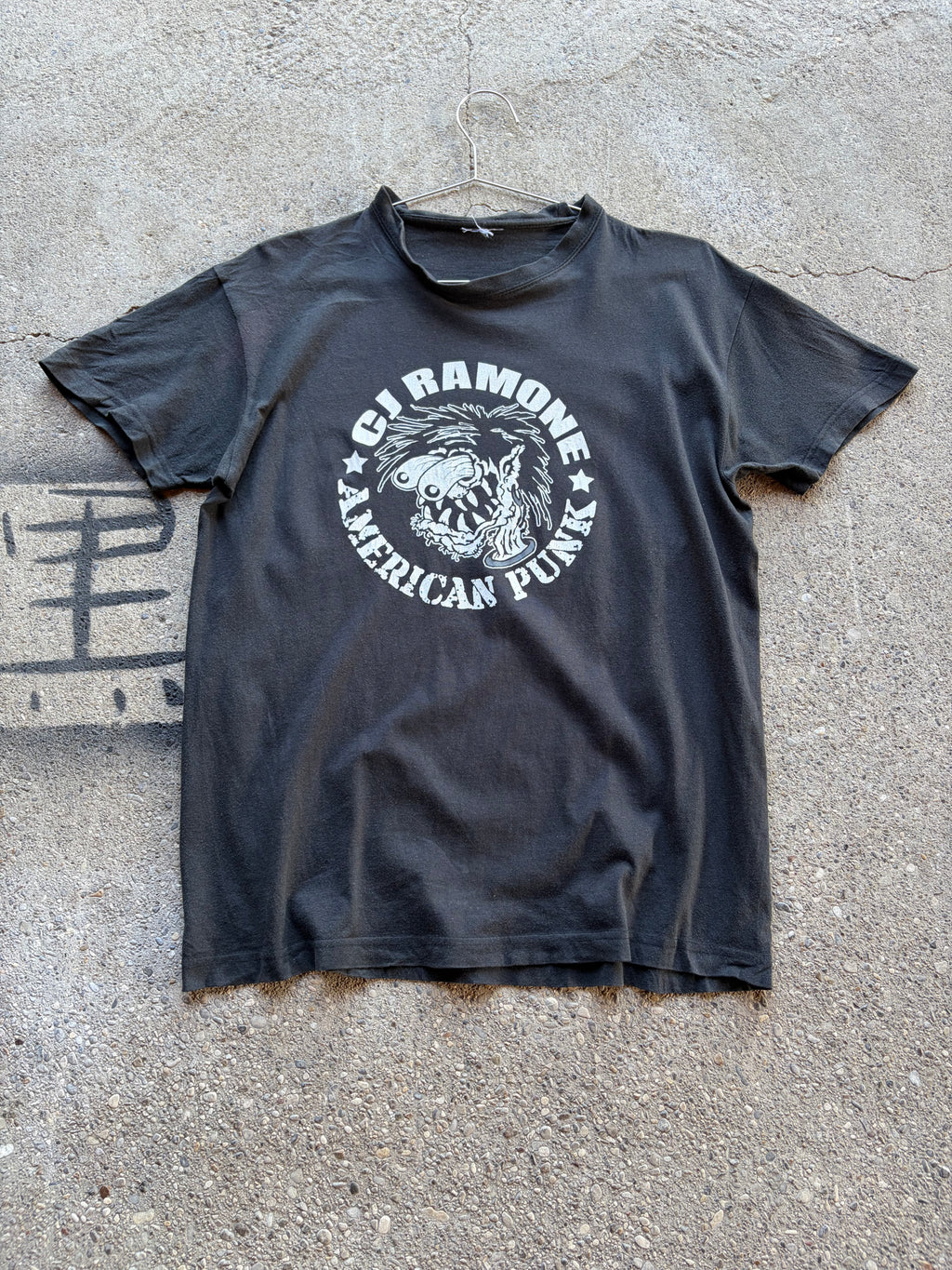 Vintage faded CJ Ramone American Punk Shirt Size S