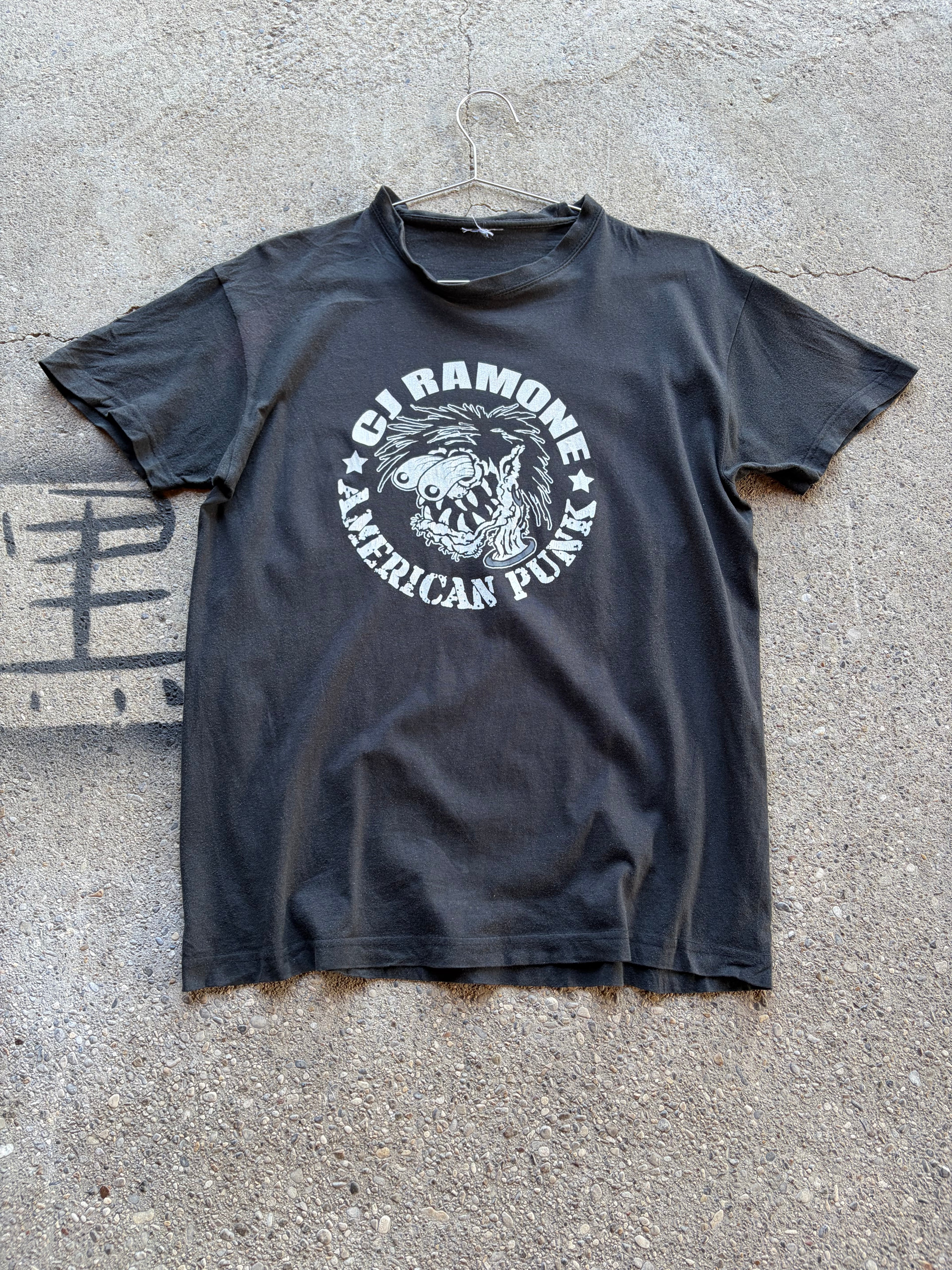 Vintage faded CJ Ramone American Punk Shirt Size S