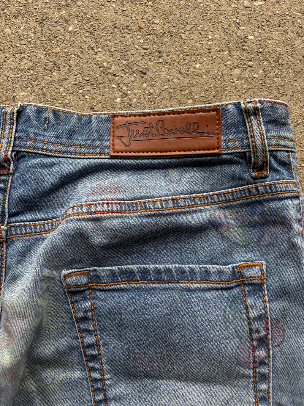 Vintage printed just cavalli denim