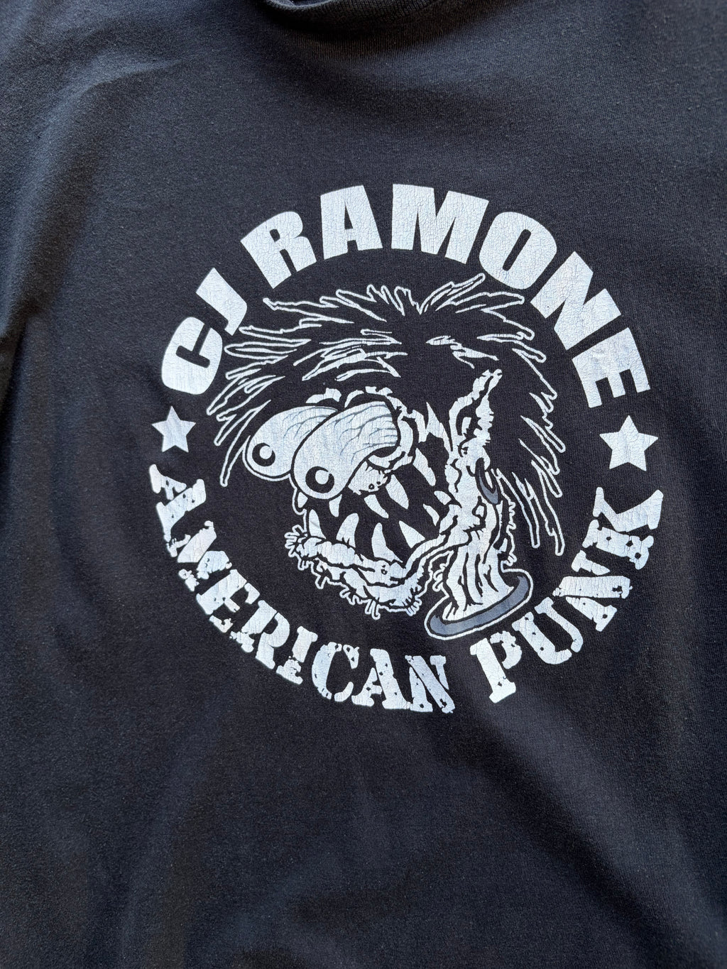 Vintage faded CJ Ramone American Punk Shirt Size S