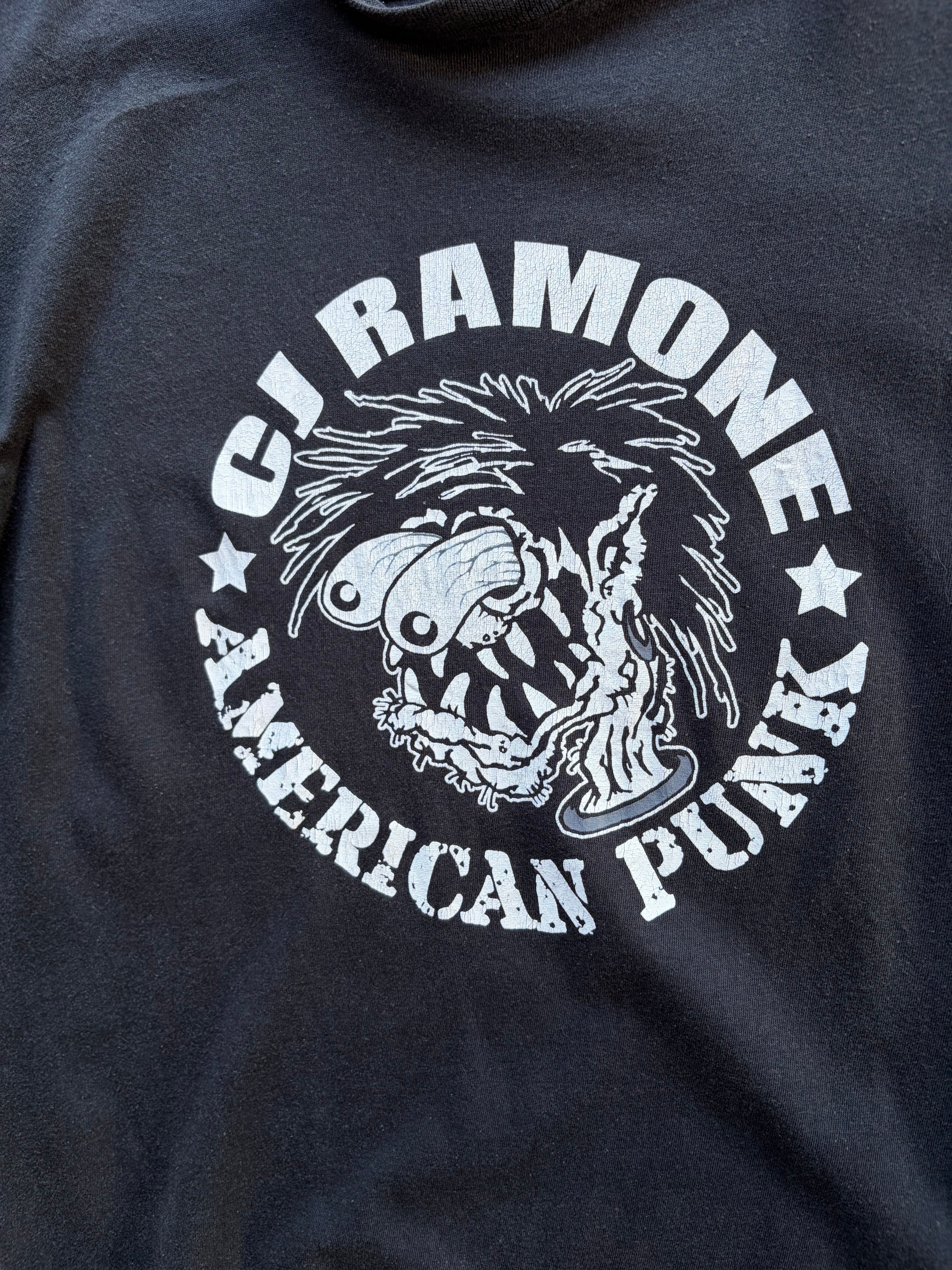 Vintage faded CJ Ramone American Punk Shirt Size S