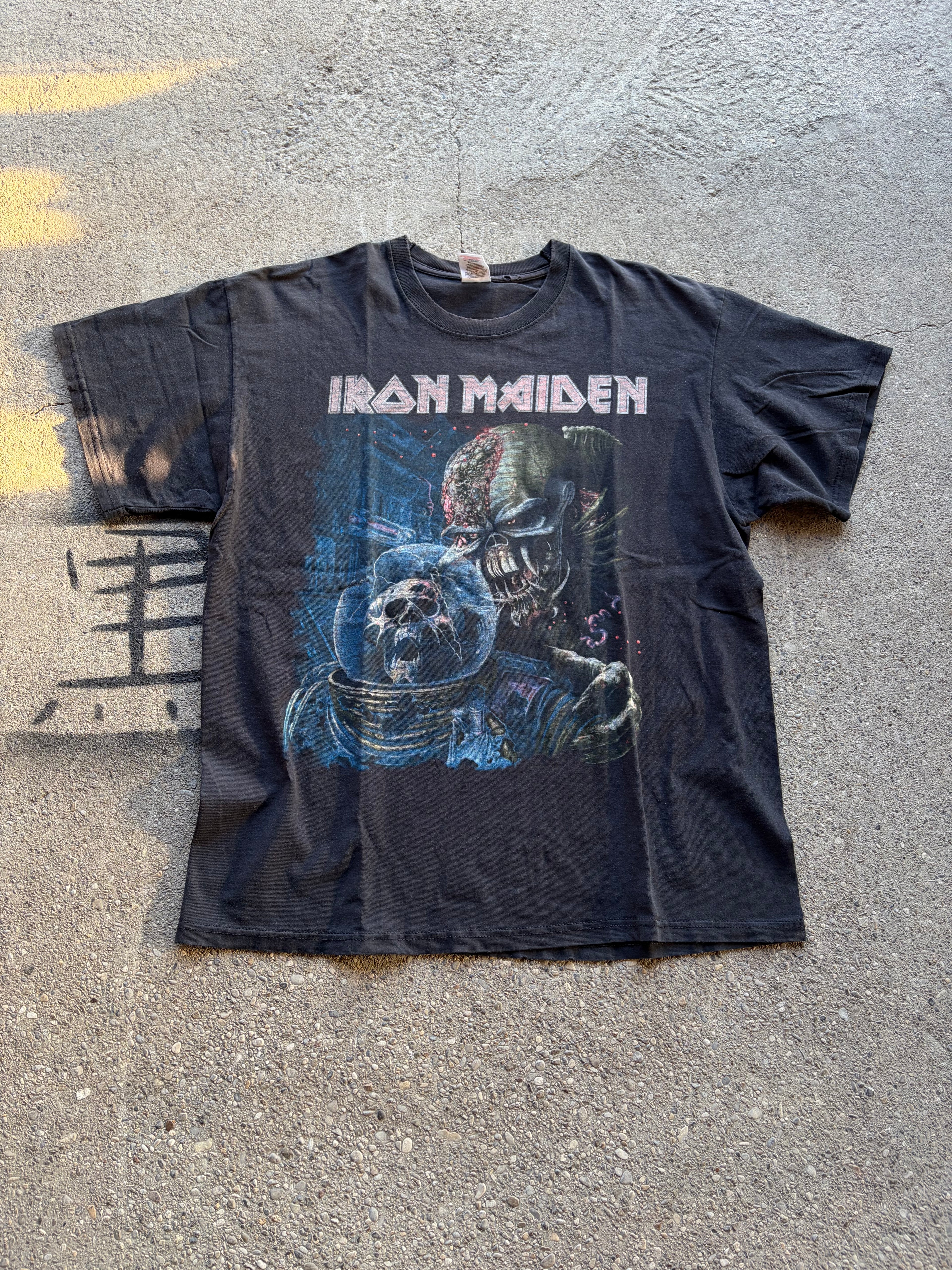 Little trashed and faded Vintage Iron Maiden T Shirt Size L/XL