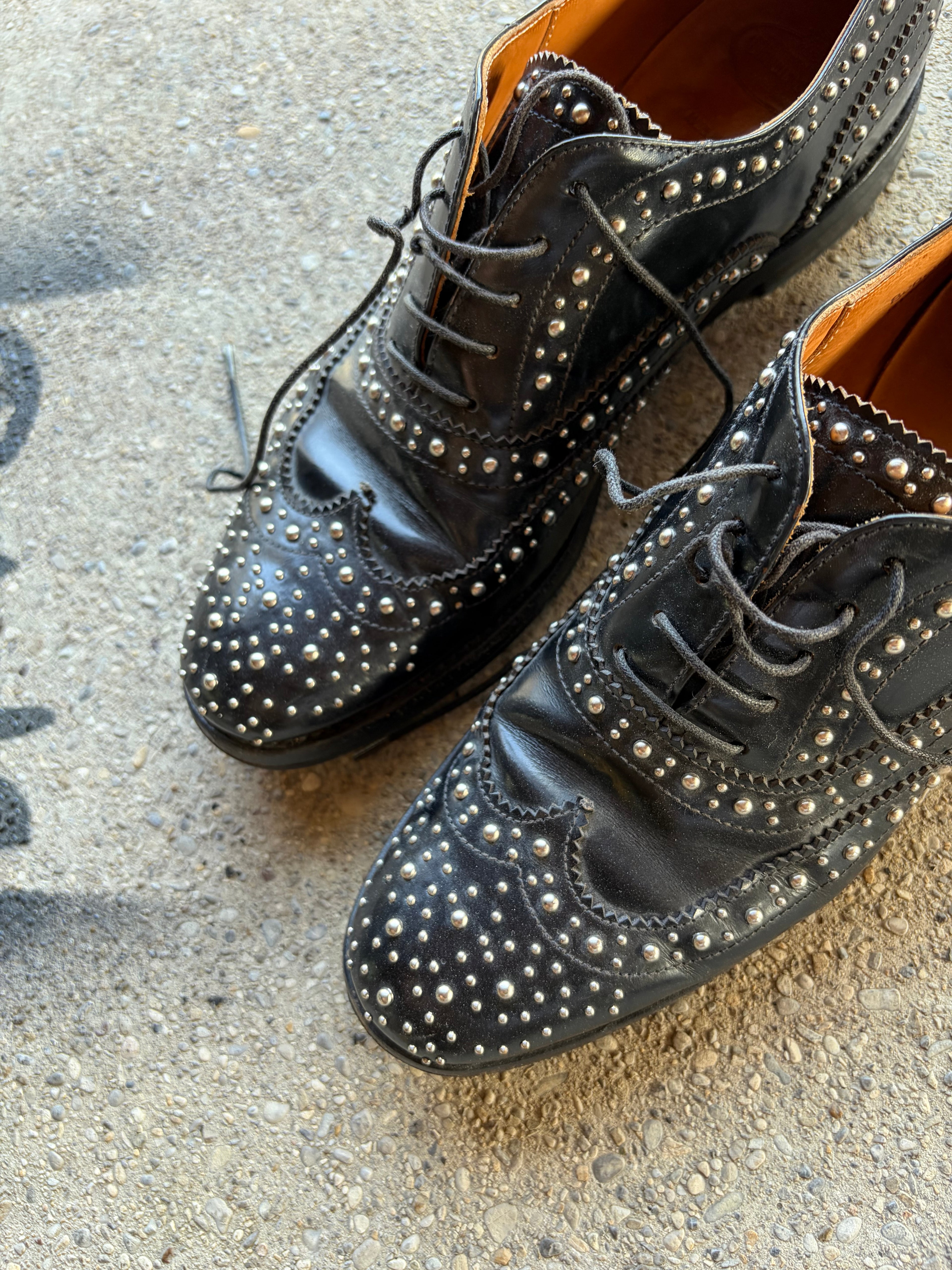 Church’s Burwood Wg Oxford Budapester studded Made in Italy