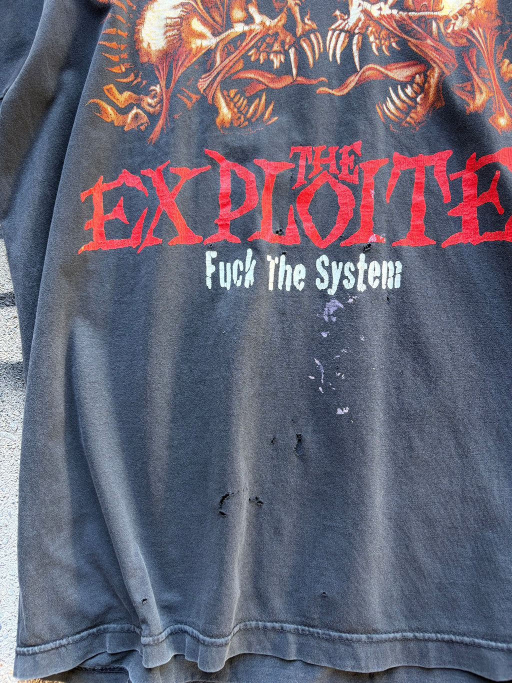 Vintage Trashed The exploited Punk T Shirt Size L/XL