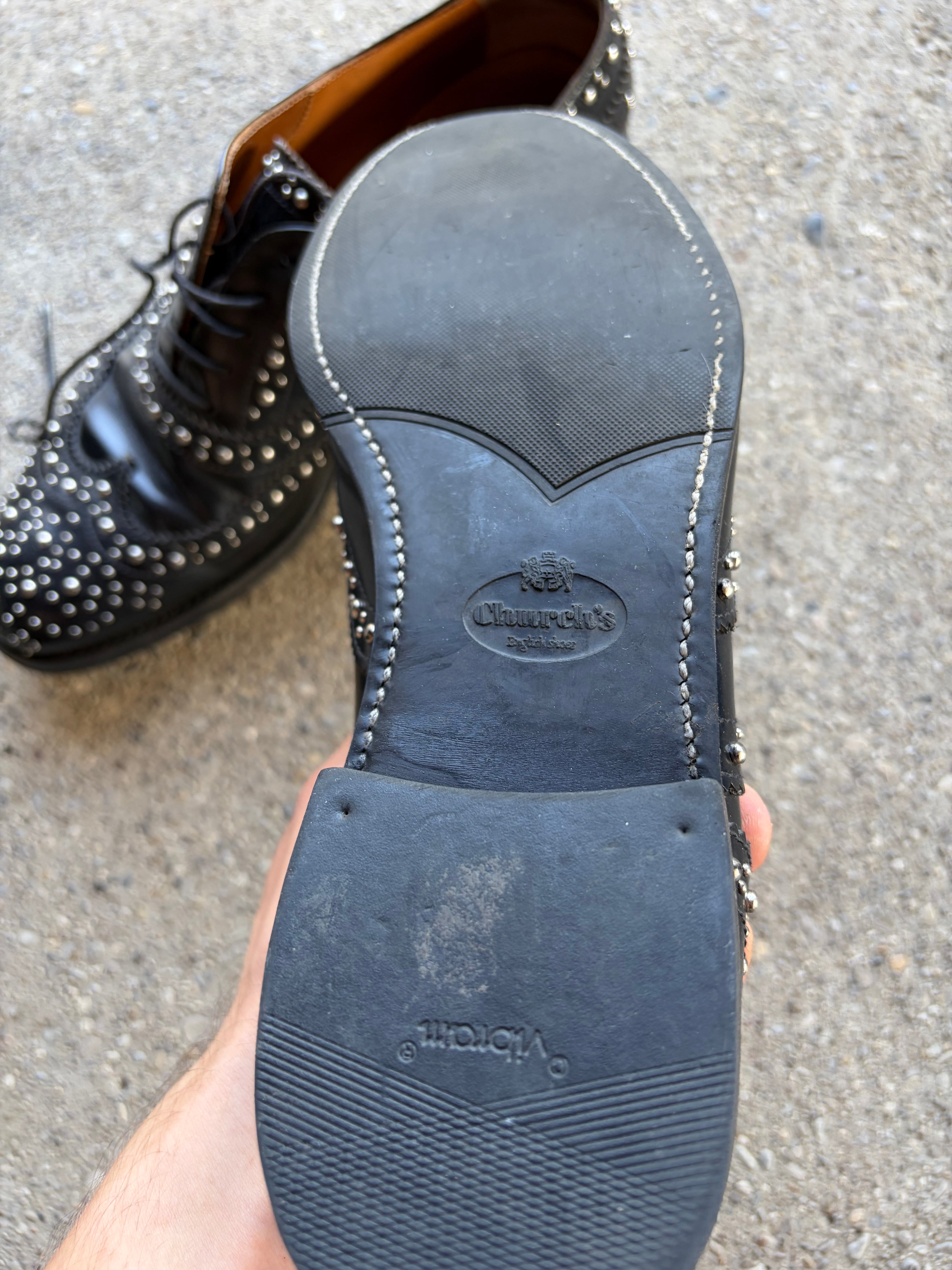 Church’s Burwood Wg Oxford Budapester studded Made in Italy