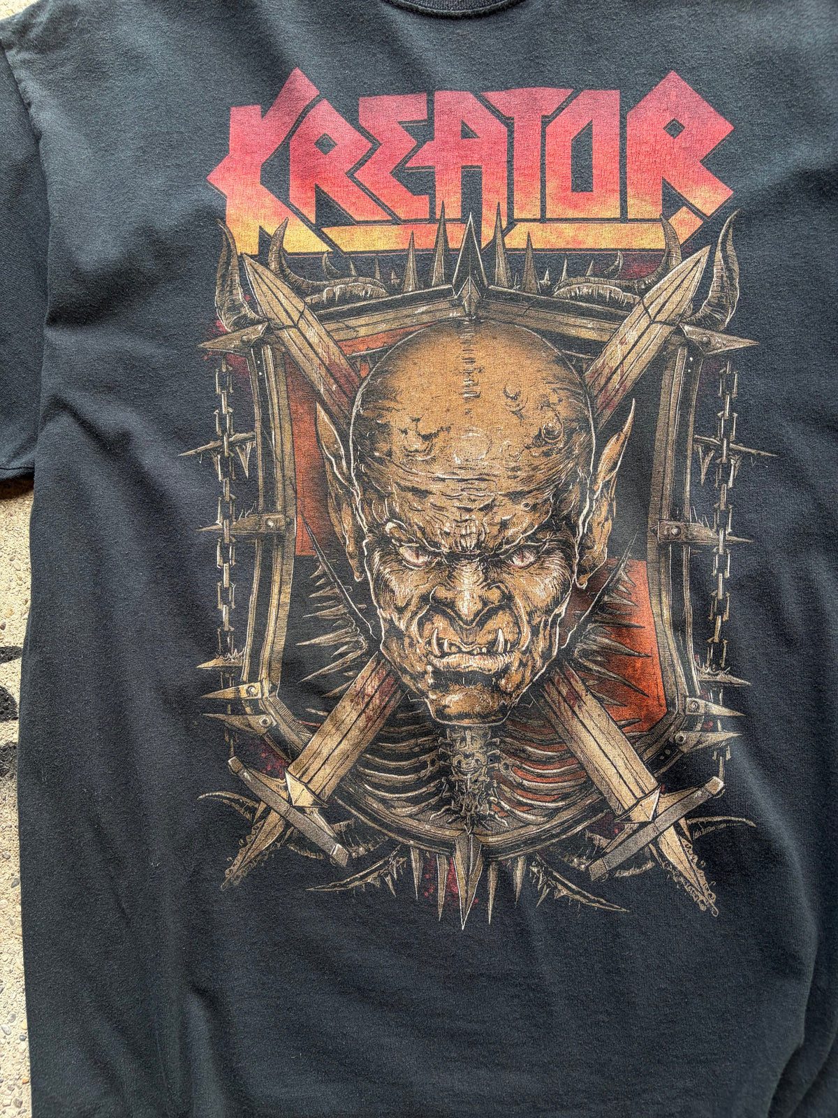 Vintage Faded kreator death to the world Shirt Size L/XL