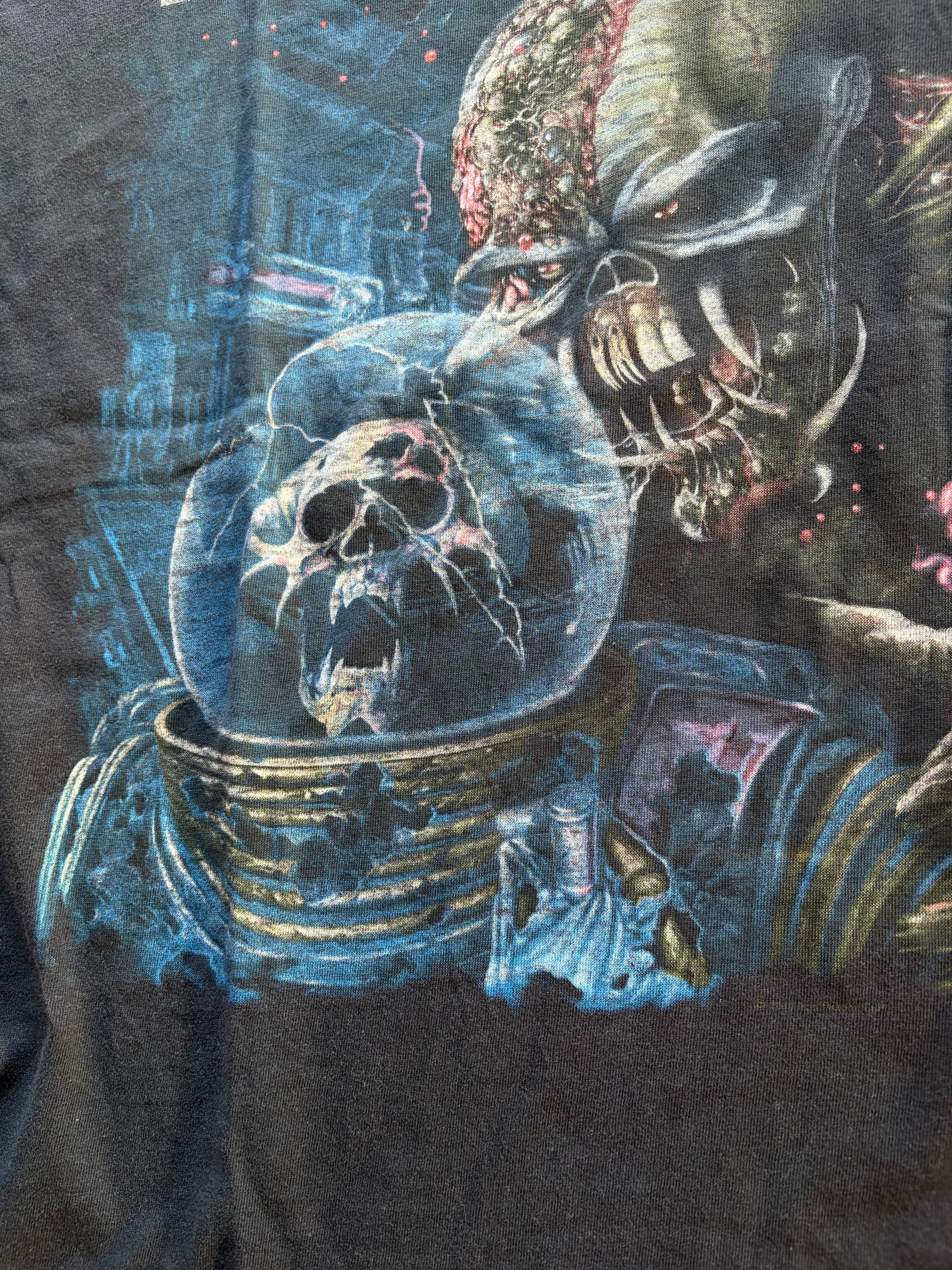 Little trashed and faded Vintage Iron Maiden T Shirt Size L/XL