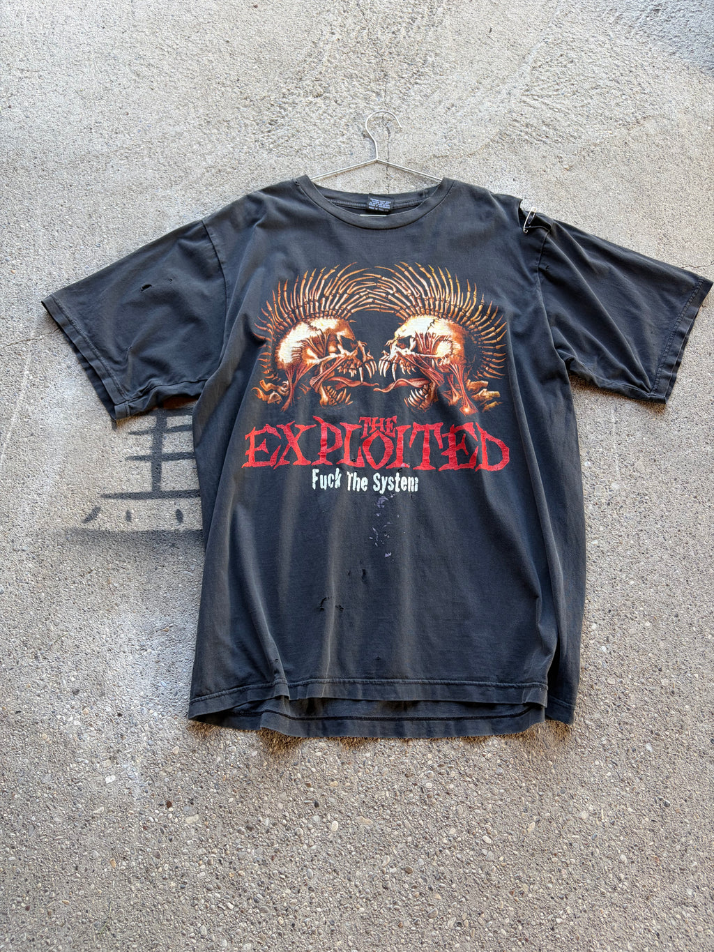 Vintage Trashed The exploited Punk T Shirt Size L/XL