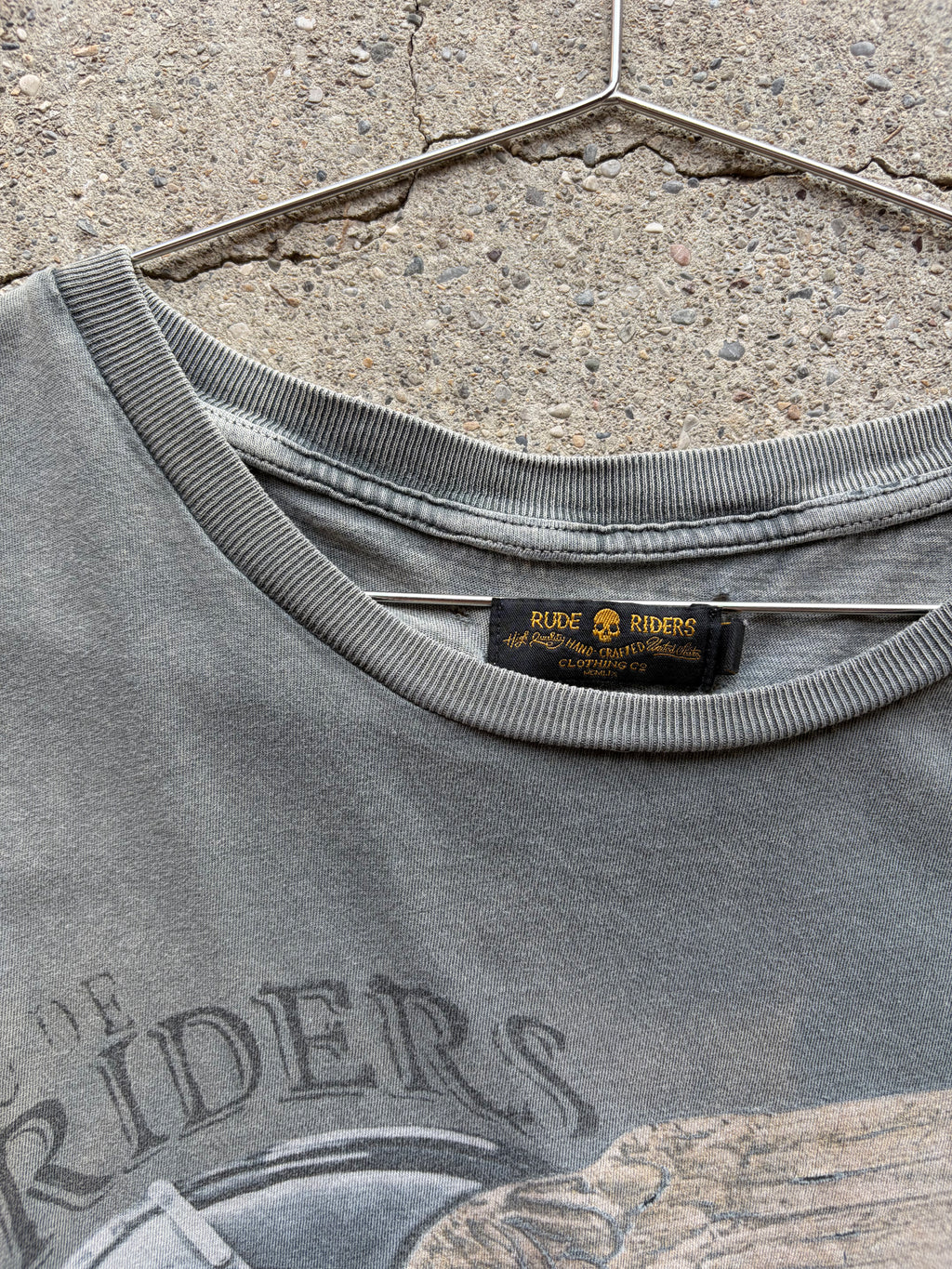 Vintage Faded Trashed Single Stitch rude riders shirt Size S/M