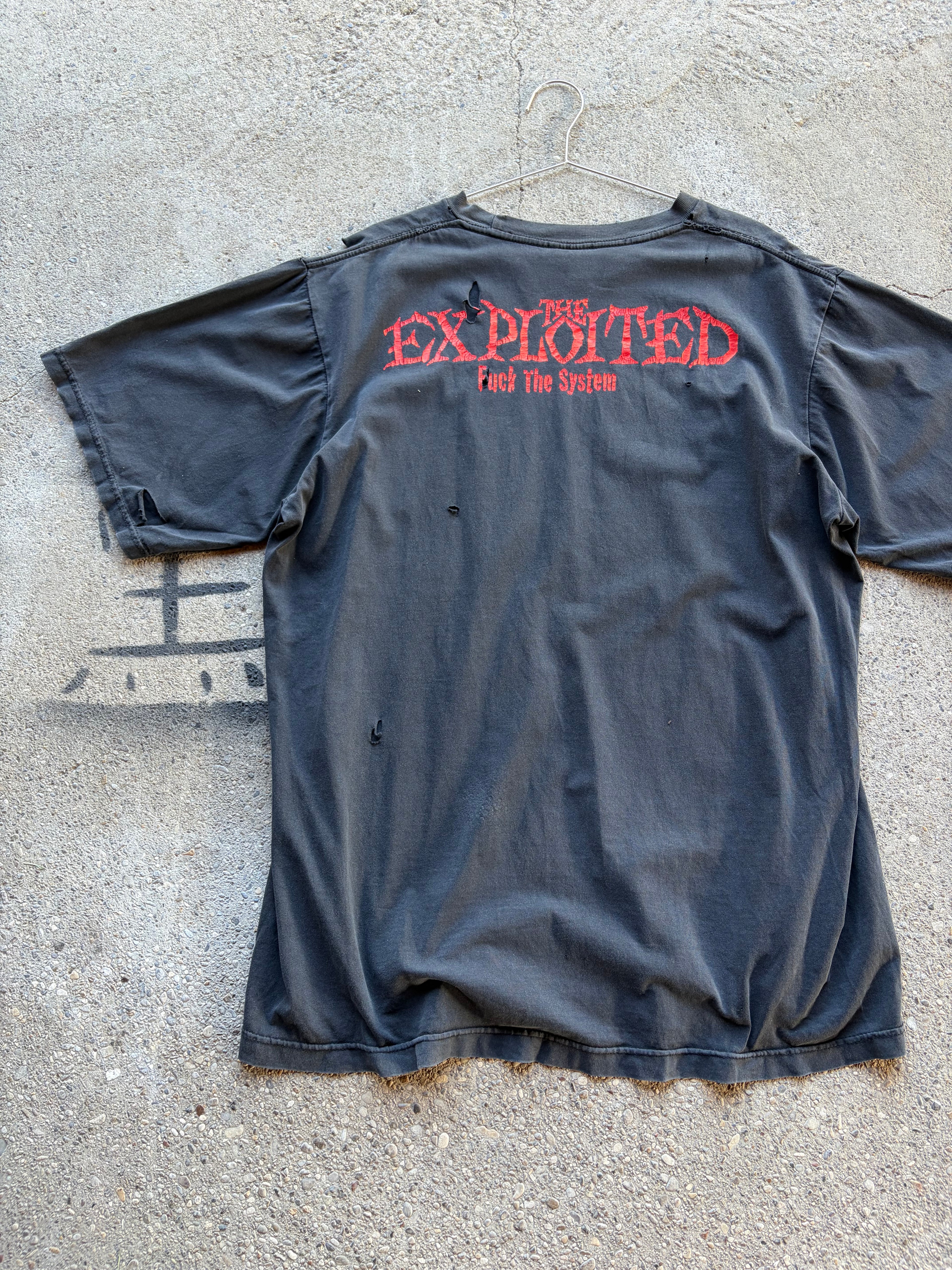 Vintage Trashed The exploited Punk T Shirt Size L/XL