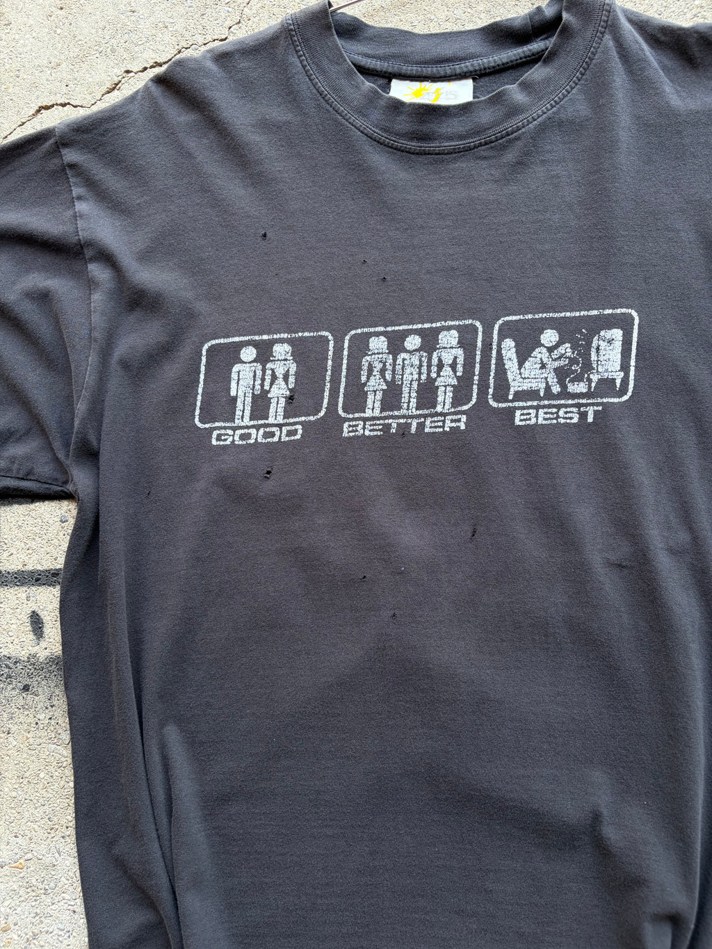 Vintage Faded Trashed Funny Shirt Size M/L