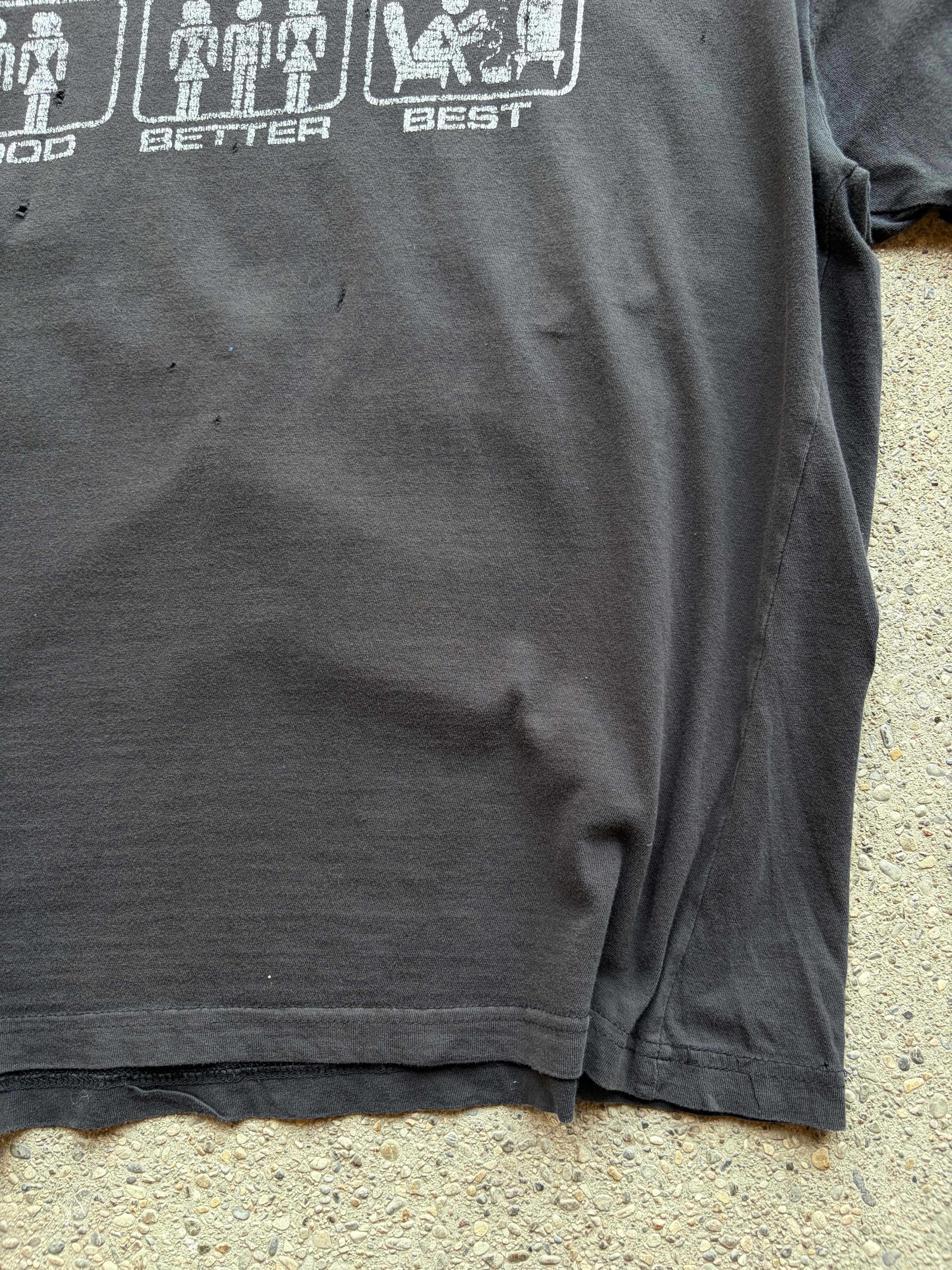 Vintage Faded Trashed Funny Shirt Size M/L